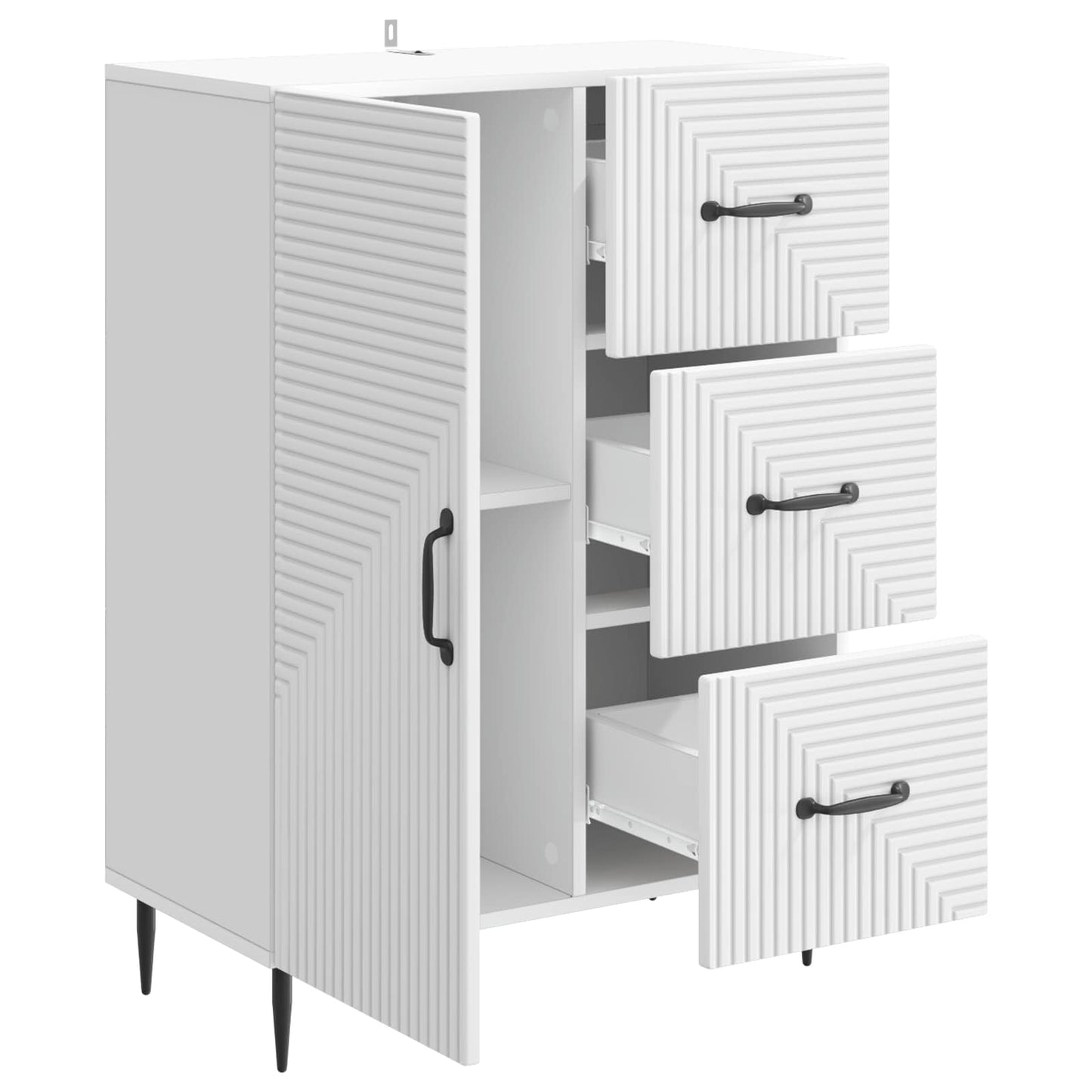 Sideboard Weiß 66 x 34,5 x 89,5 cm Holzwerkstoff