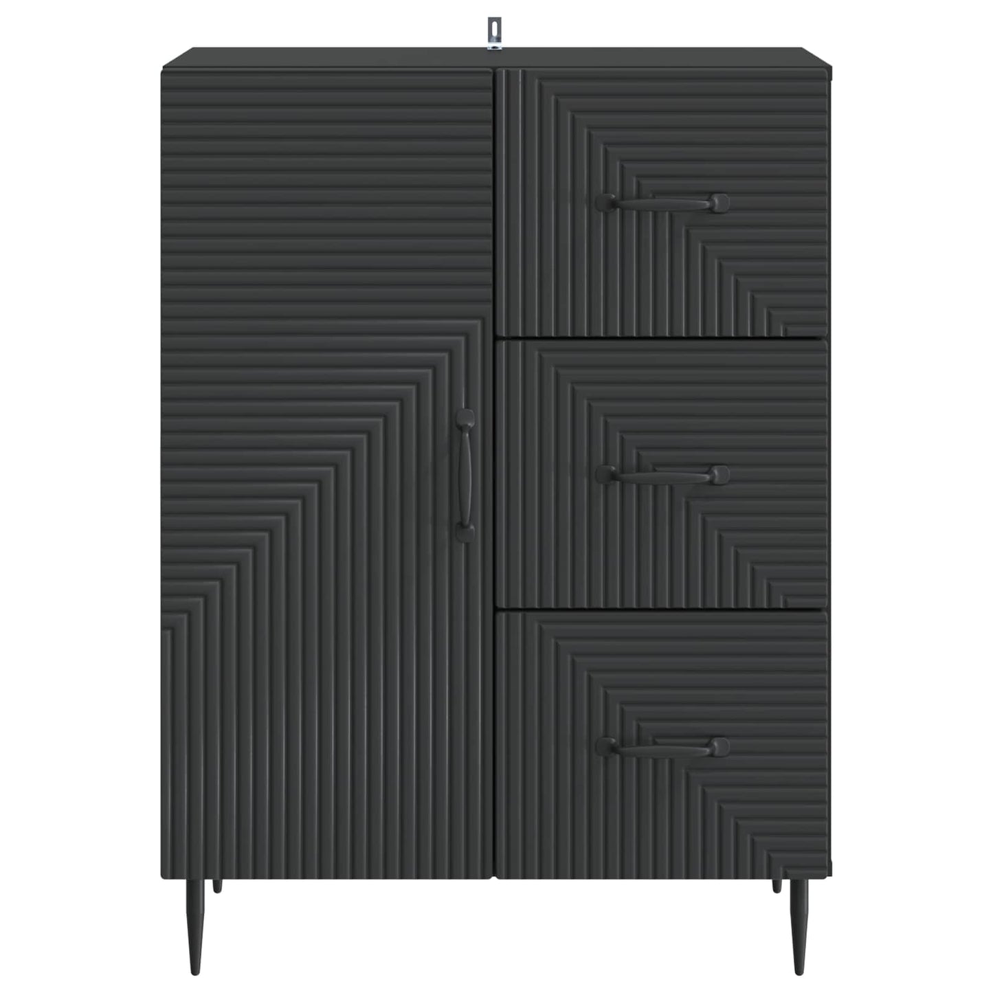 Sideboard Schwarz 66 x 34,5 x 89,5 cm Holzwerkstoff
