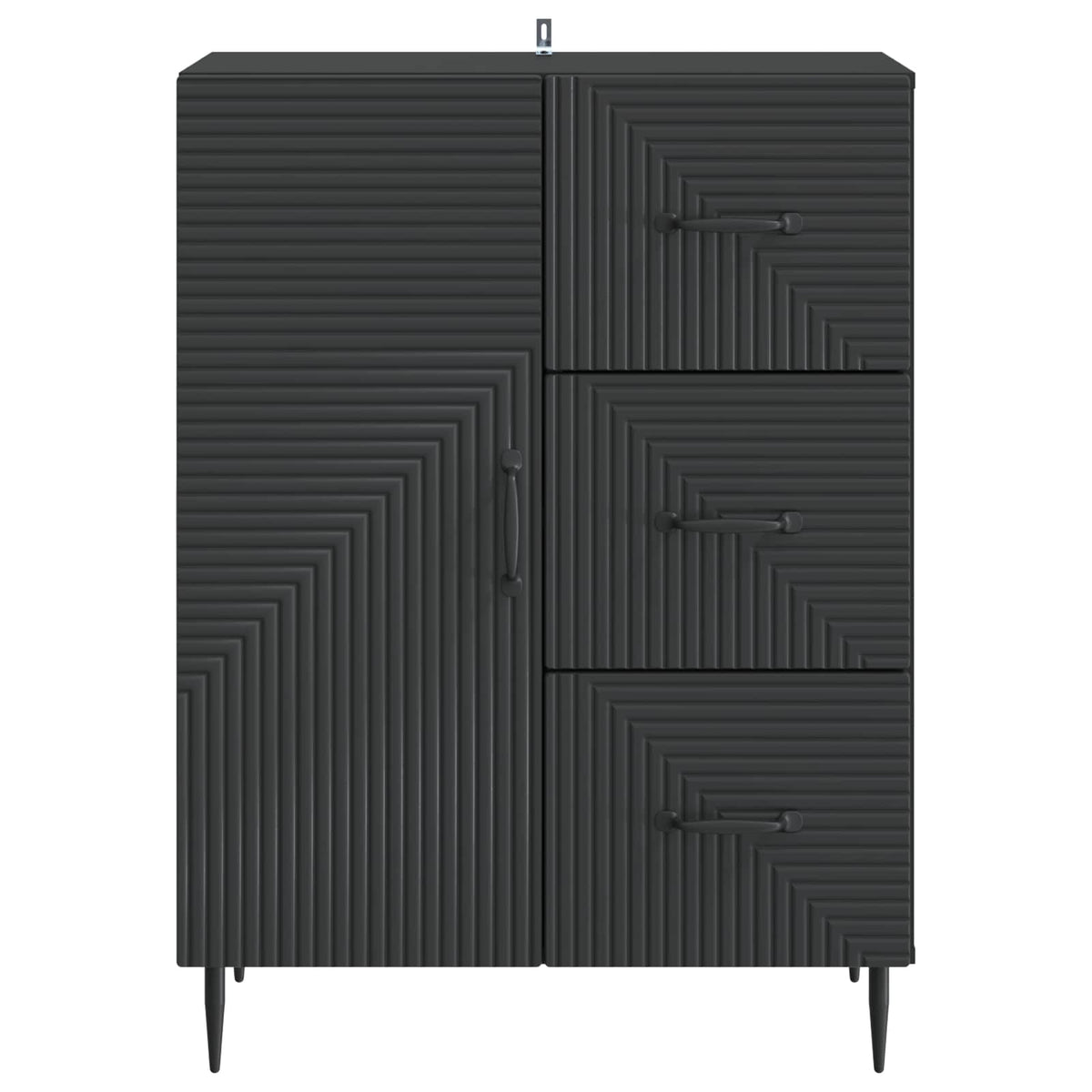 Sideboard Schwarz 66 x 34,5 x 89,5 cm Holzwerkstoff