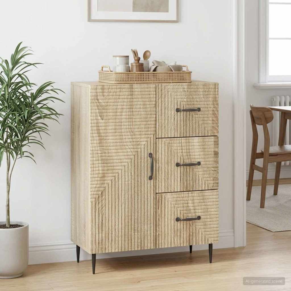 Sideboard Sonoma-Eiche 66 x 34,5 x 89,5 cm Holzwerkstoff