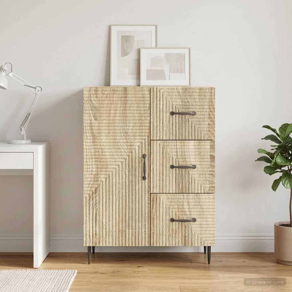 Sideboard Sonoma-Eiche 66 x 34,5 x 89,5 cm Holzwerkstoff