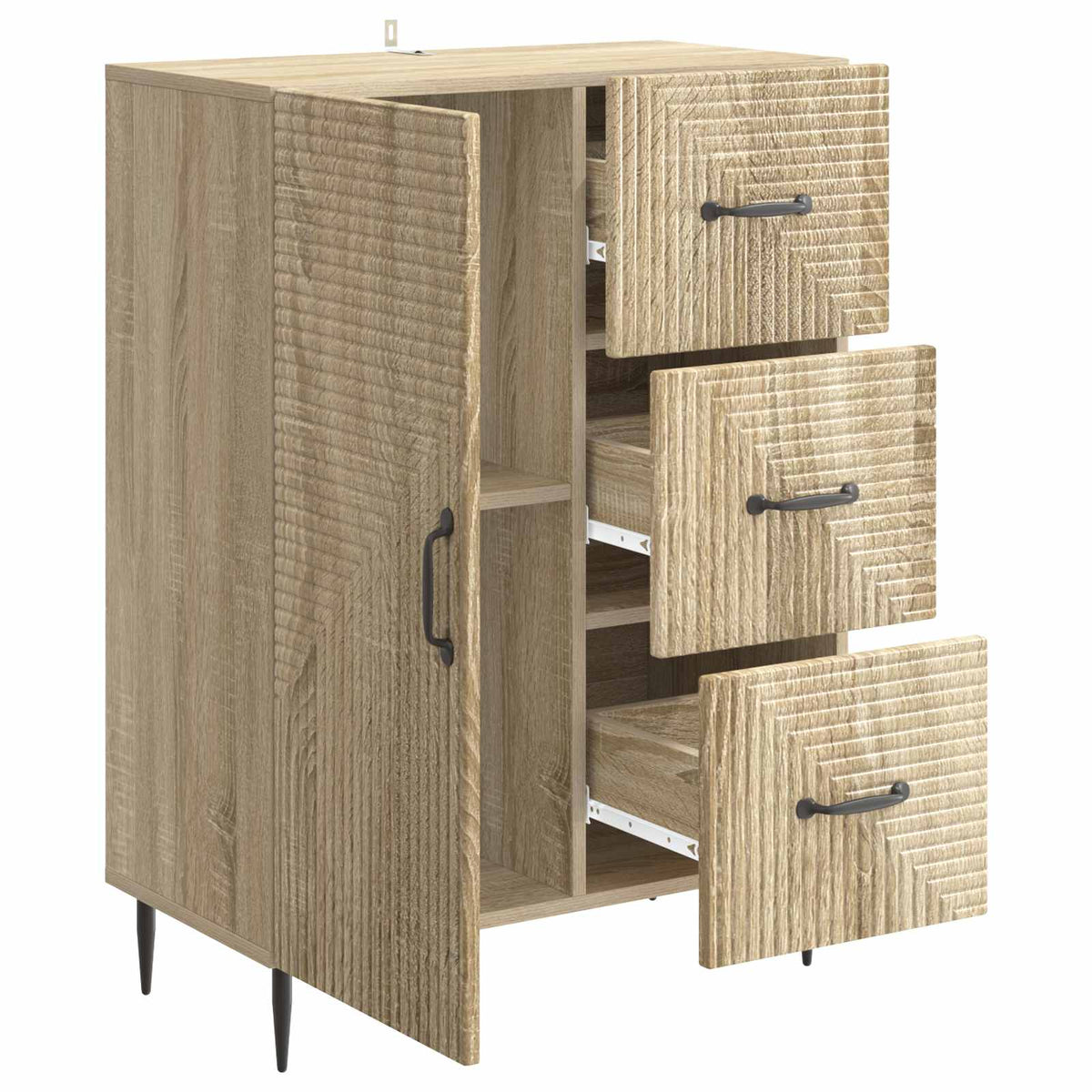 Sideboard Sonoma-Eiche 66 x 34,5 x 89,5 cm Holzwerkstoff