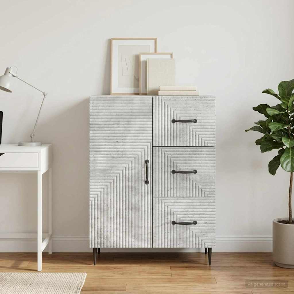 Sideboard Betongrau 66 x 34,5 x 89,5 cm Holzwerkstoff