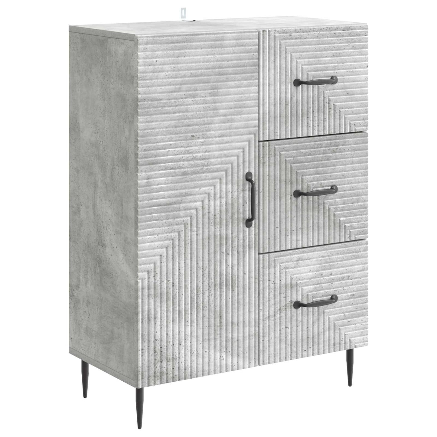 Sideboard Betongrau 66 x 34,5 x 89,5 cm Holzwerkstoff