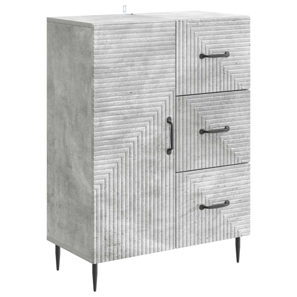 Sideboard Betongrau 66 x 34,5 x 89,5 cm Holzwerkstoff