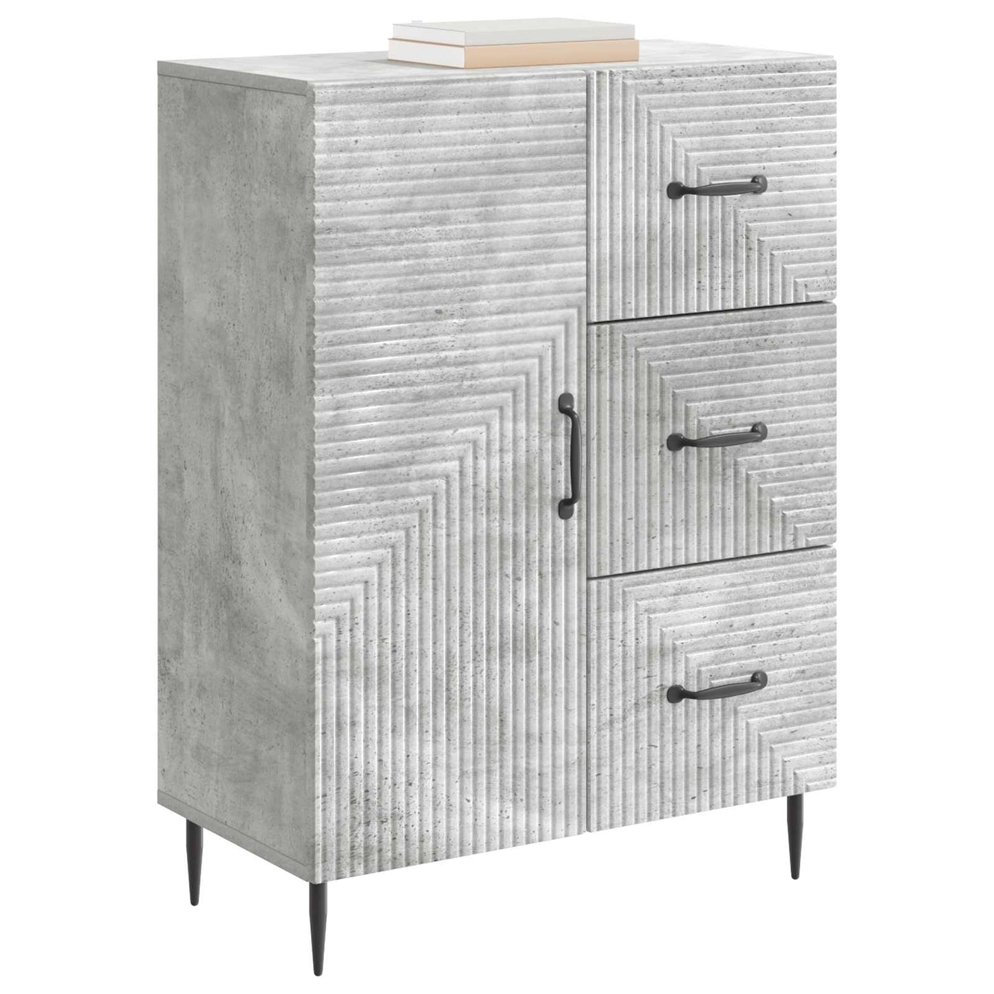 Sideboard Betongrau 66 x 34,5 x 89,5 cm Holzwerkstoff