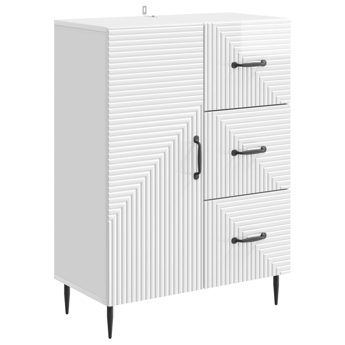 Sideboard Hochglanz Weiß 66 x 34,5 x 89,5 cm Holzwerkstoff