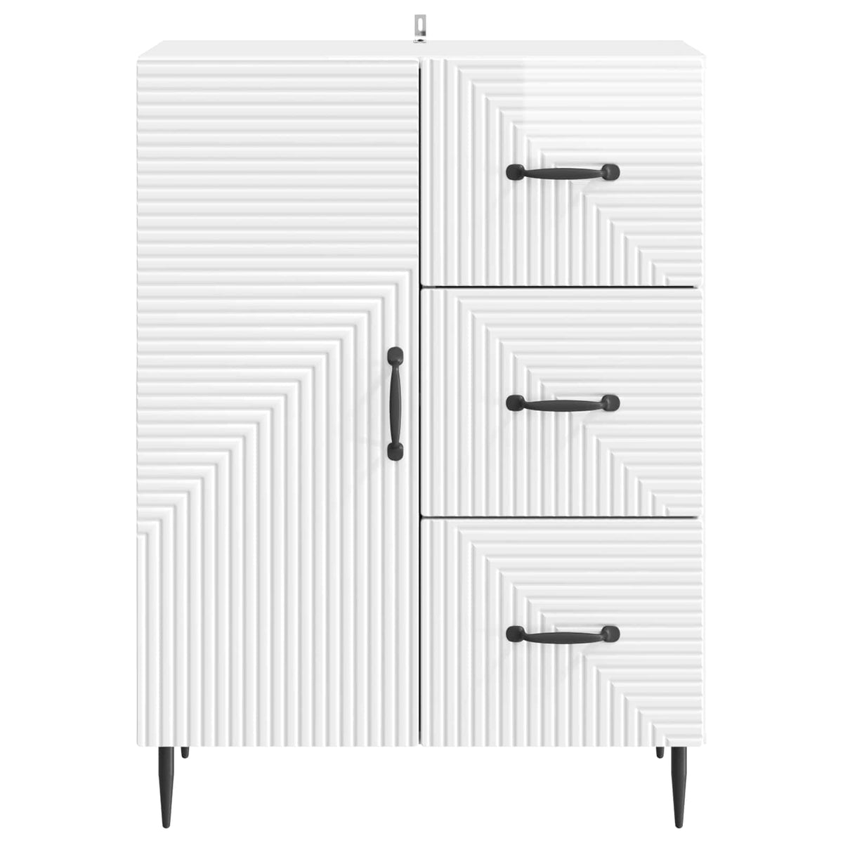 Sideboard Hochglanz Weiß 66 x 34,5 x 89,5 cm Holzwerkstoff