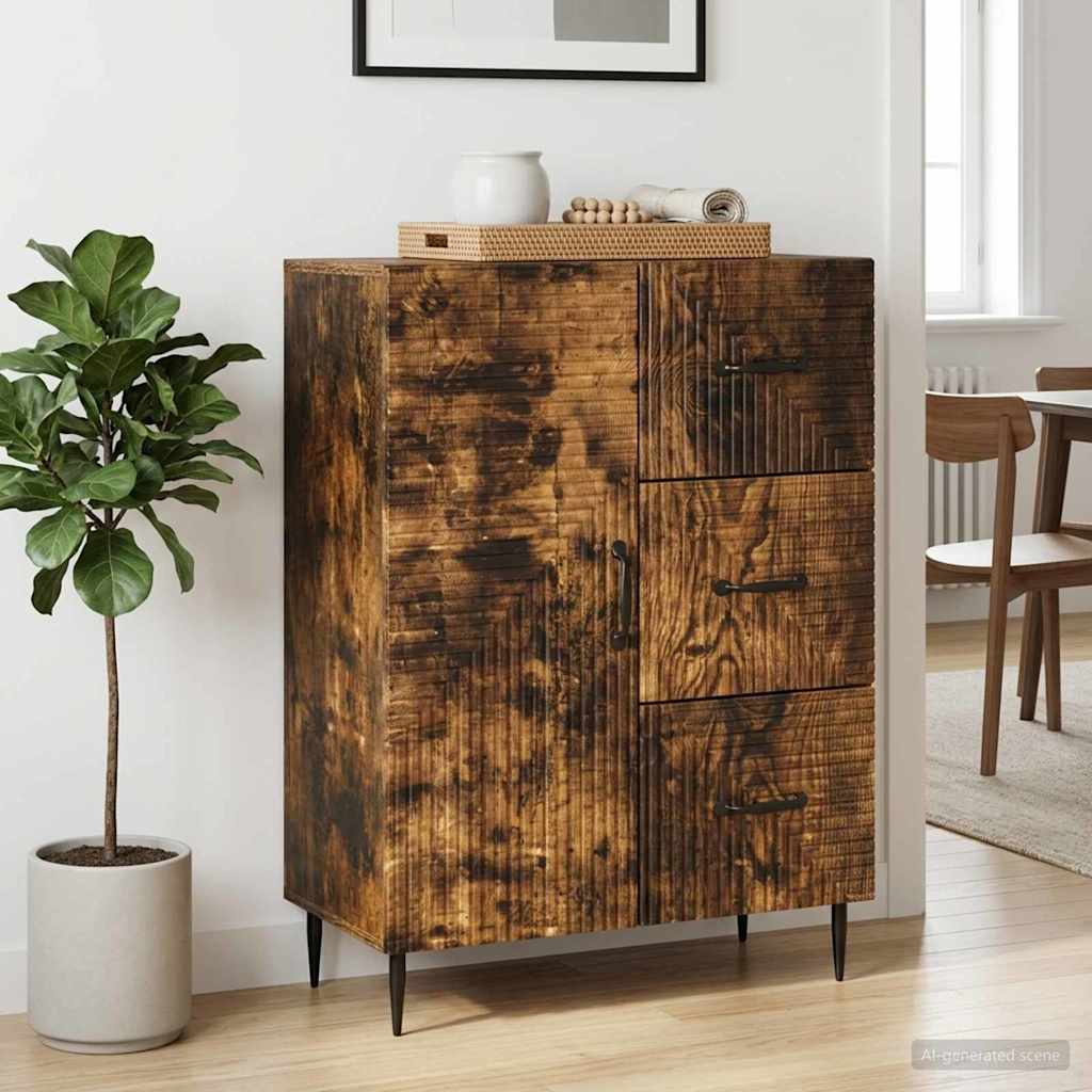 Sideboard Geräucherte Eiche 66 x 34,5 x 89,5 cm Holzwerkstoff