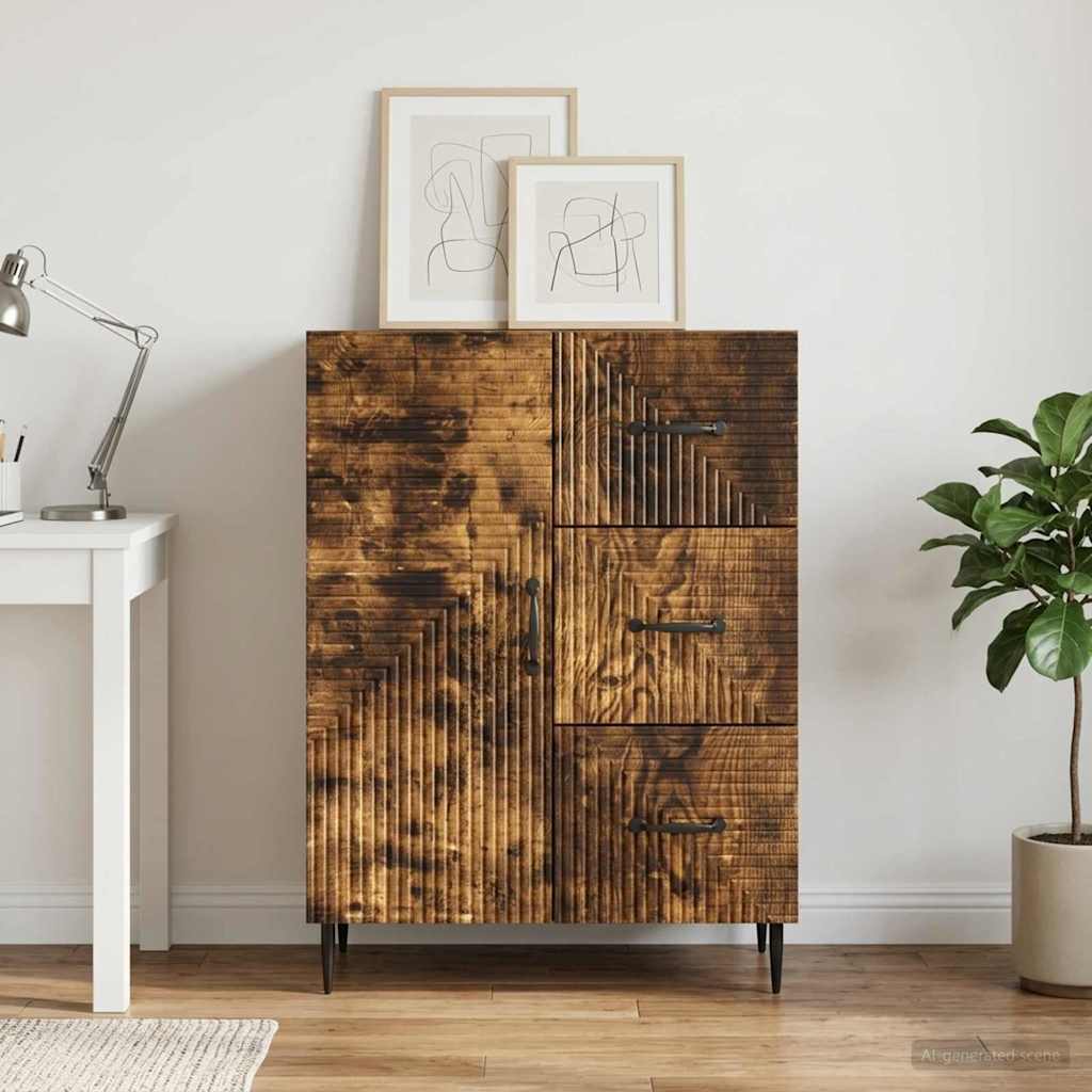 Sideboard Geräucherte Eiche 66 x 34,5 x 89,5 cm Holzwerkstoff