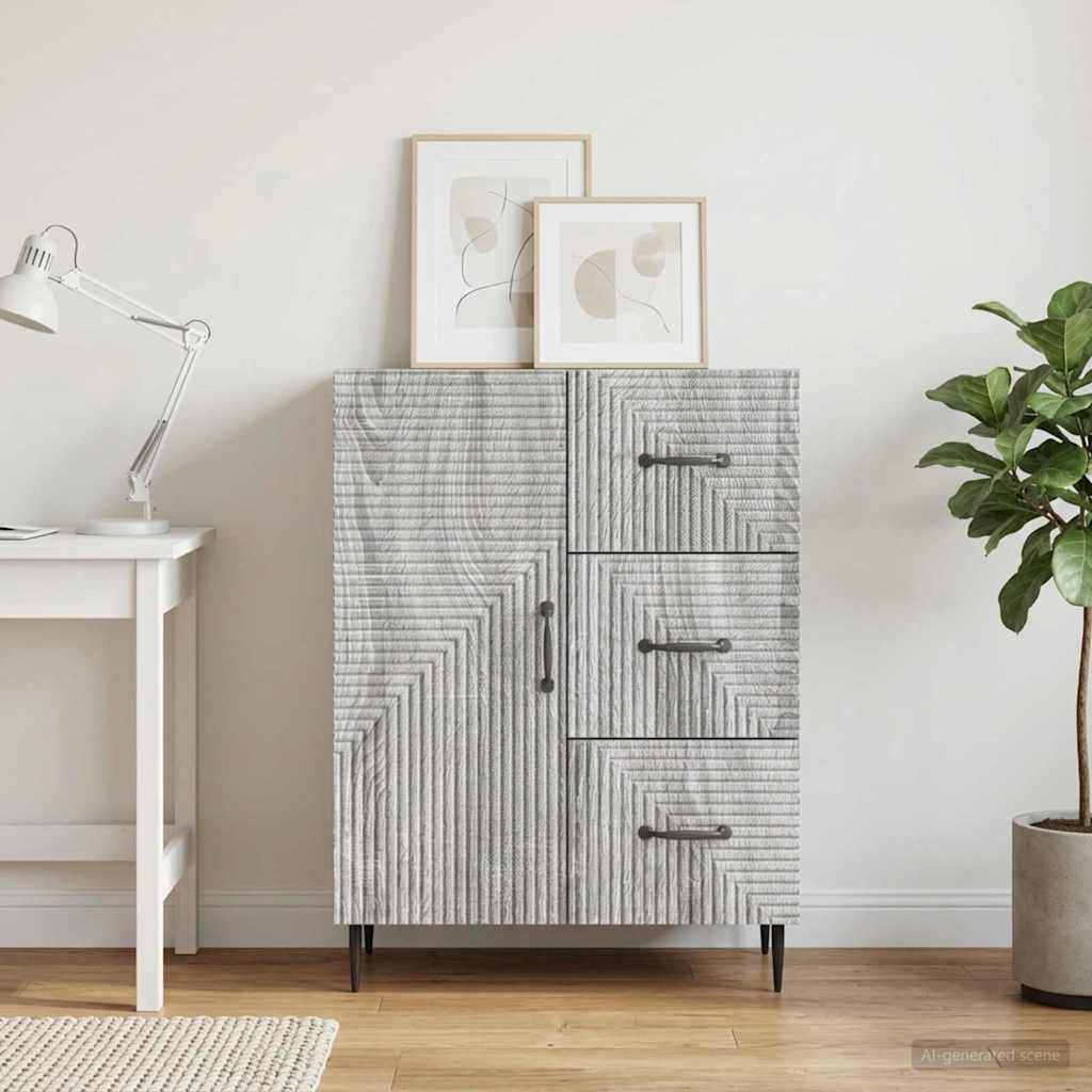 Sideboard Graues Sonoma 66 x 34,5 x 89,5 cm Holzwerkstoff