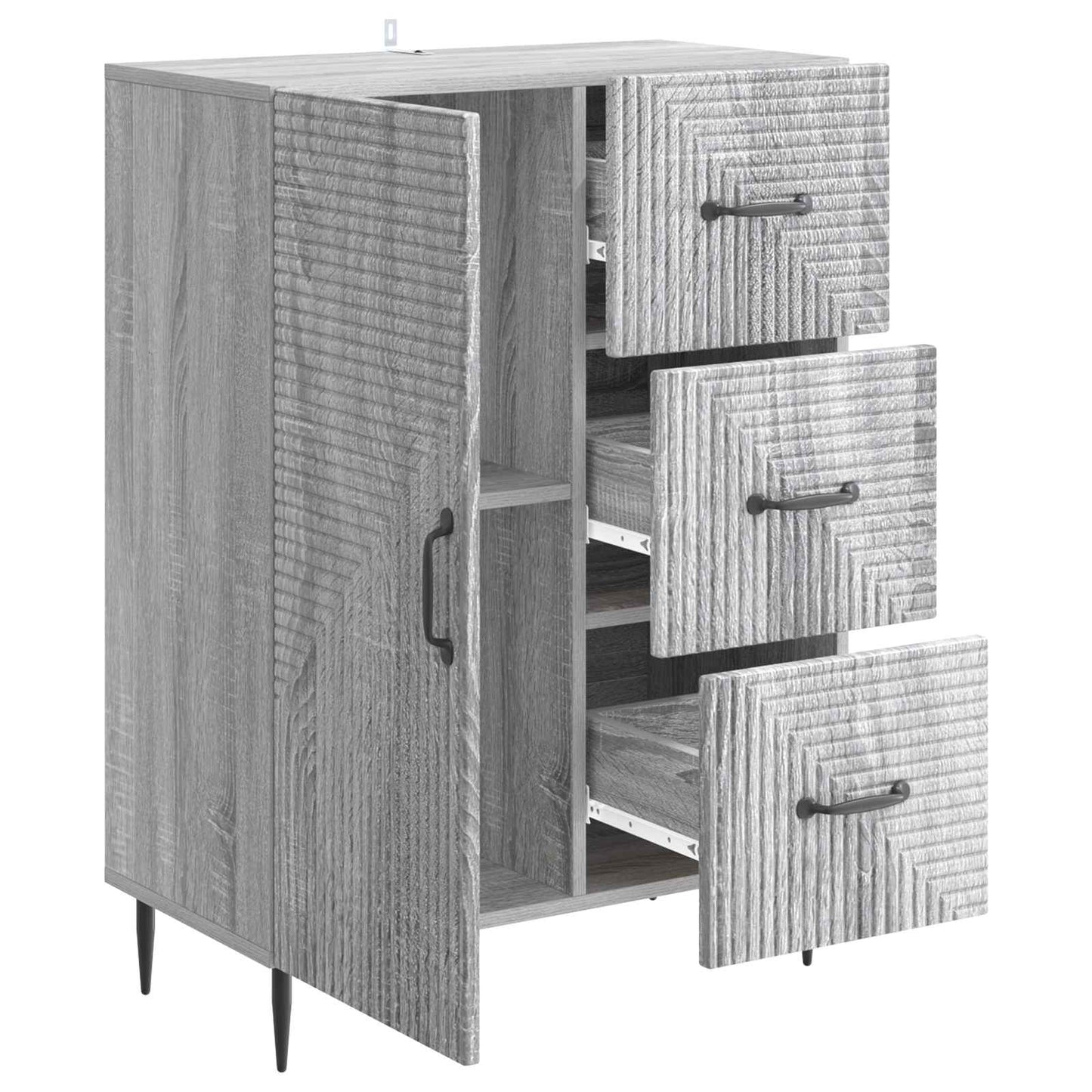 Sideboard Graues Sonoma 66 x 34,5 x 89,5 cm Holzwerkstoff