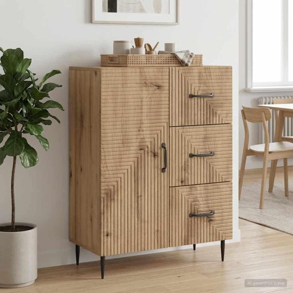 Sideboard Artisan-Eiche 66 x 34,5 x 89,5 cm Holzwerkstoff