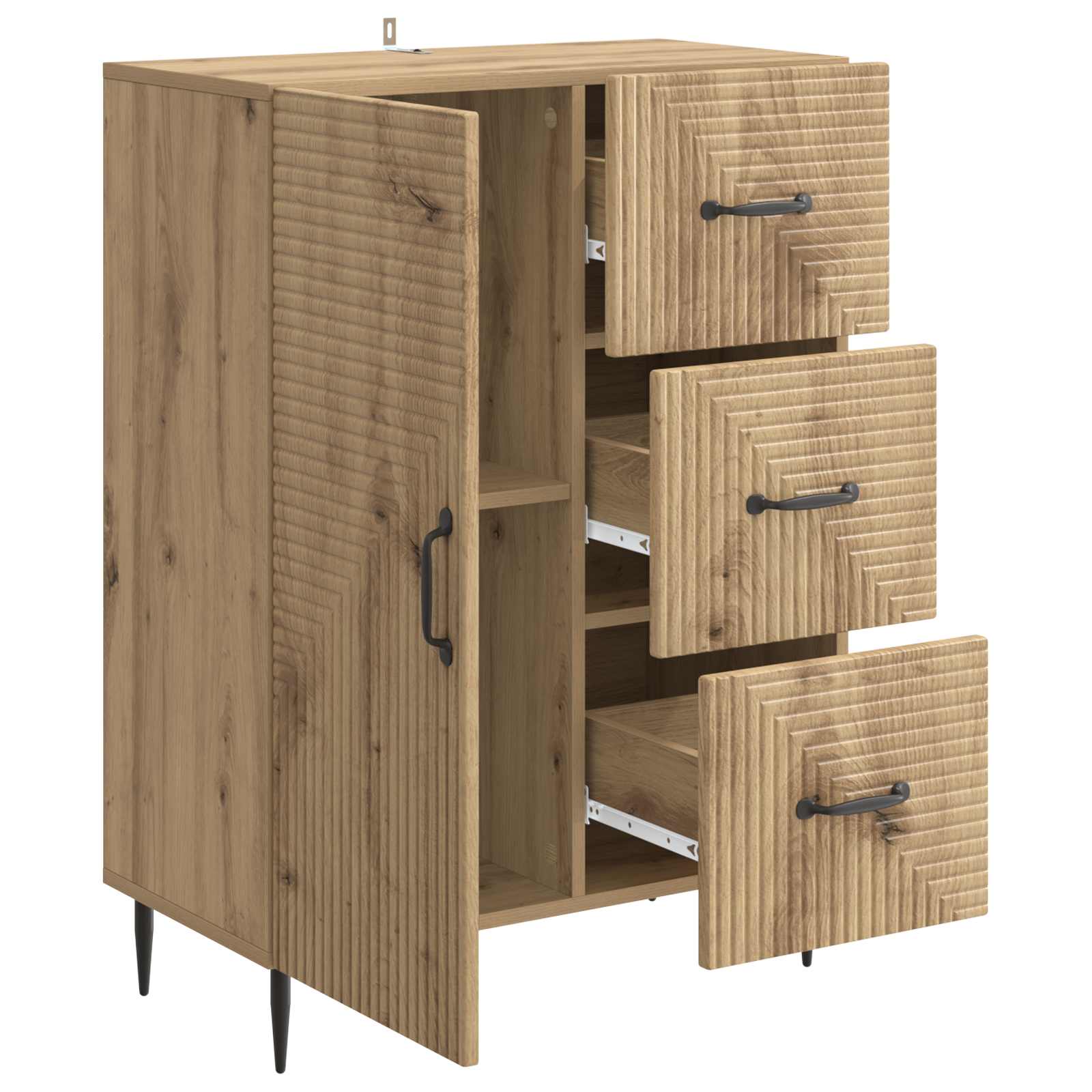 Sideboard Artisan-Eiche 66 x 34,5 x 89,5 cm Holzwerkstoff