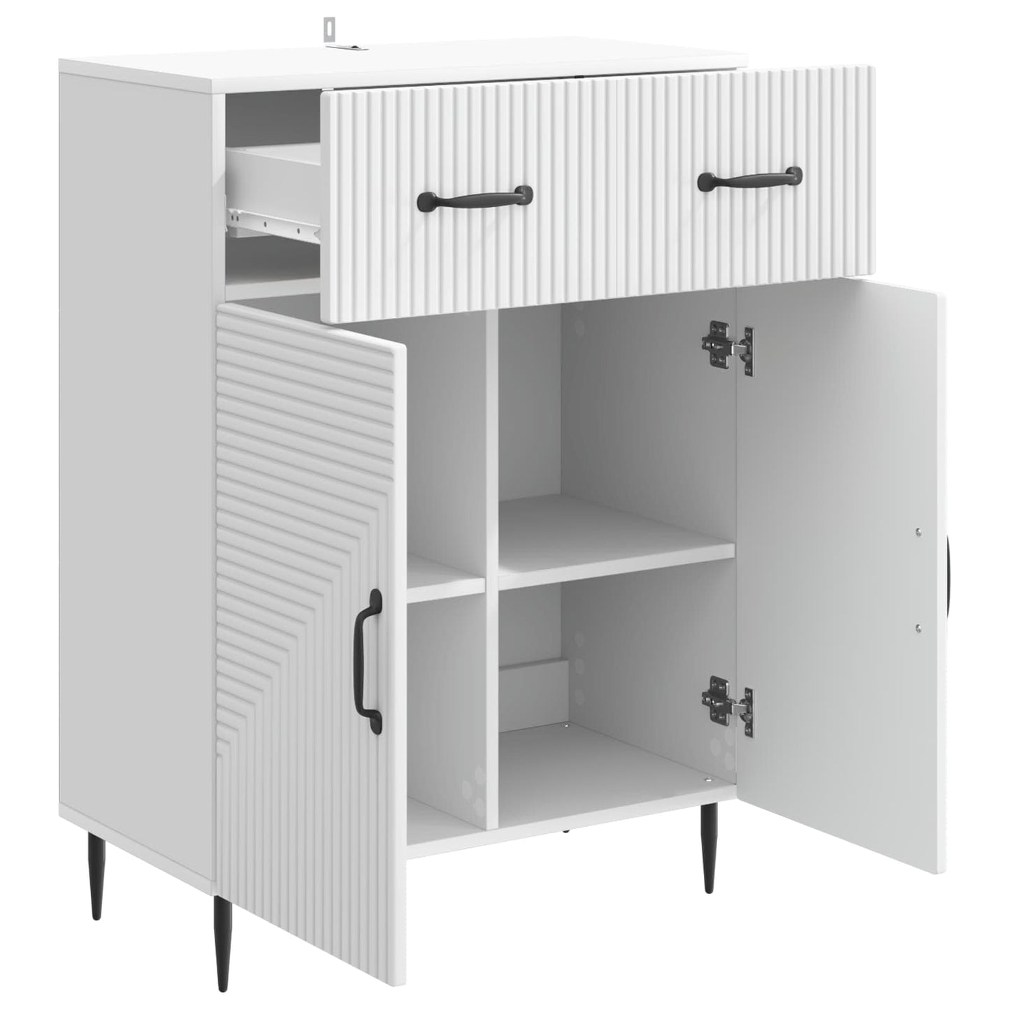 Sideboard Weiß 66 x 34,5 x 89,5 cm Holzwerkstoff