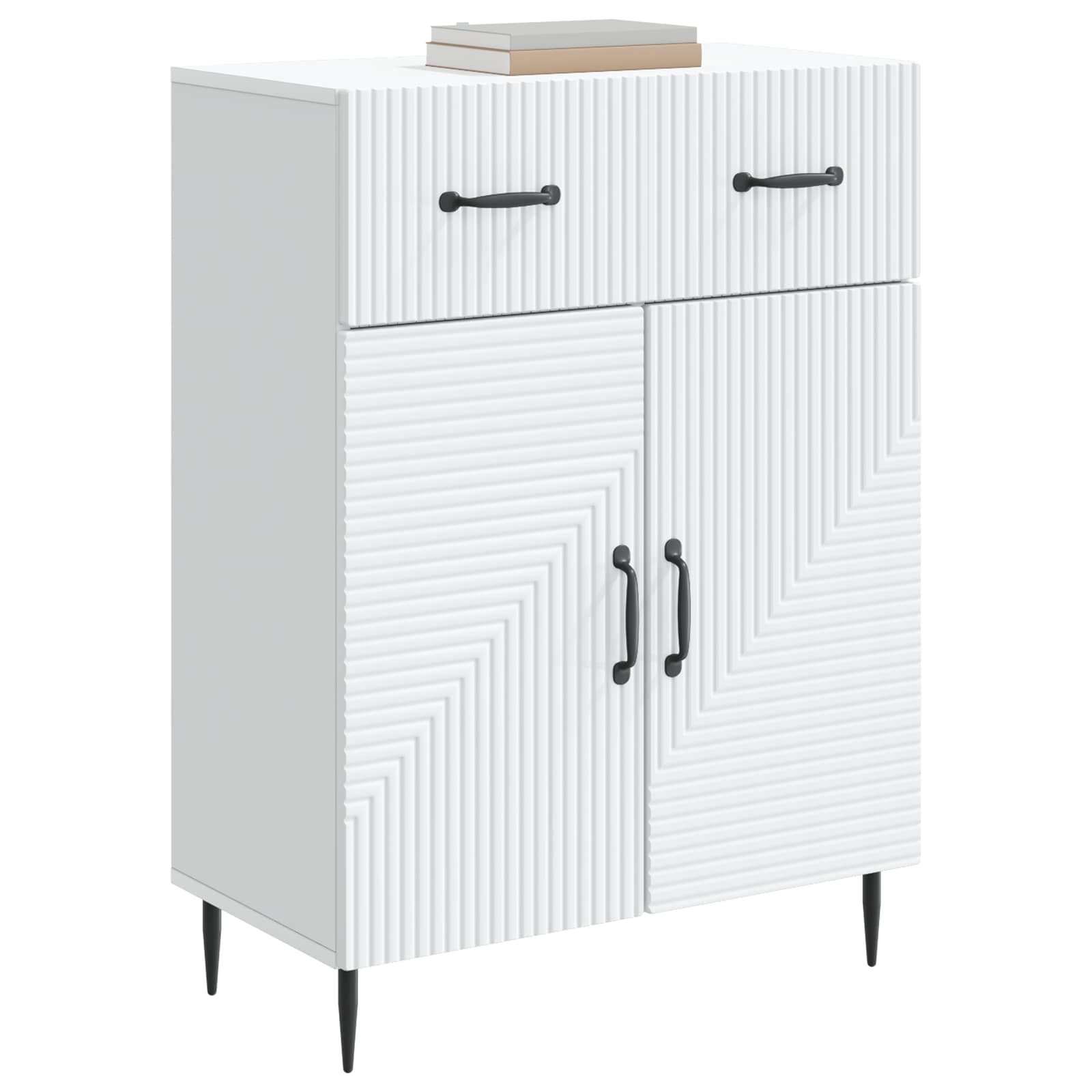 Sideboard Weiß 66 x 34,5 x 89,5 cm Holzwerkstoff