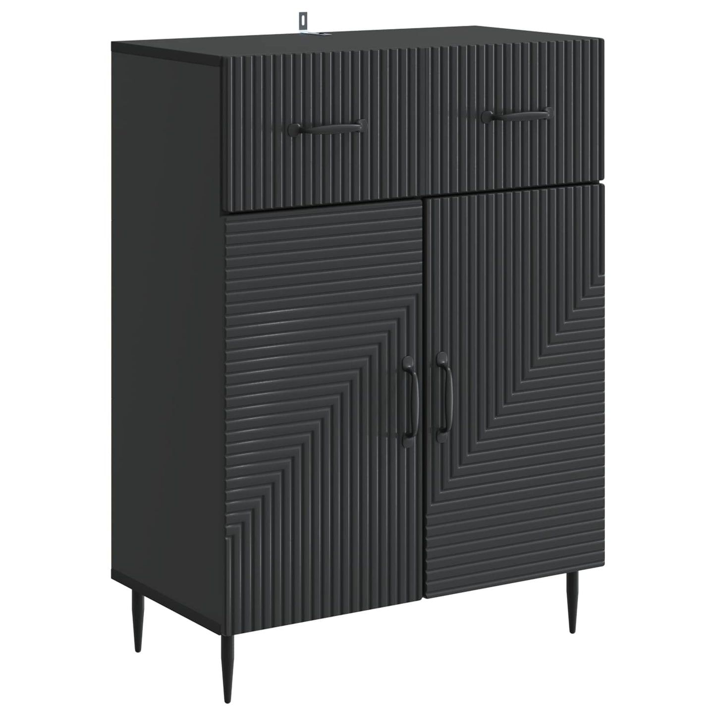 Sideboard Schwarz 66 x 34,5 x 89,5 cm Holzwerkstoff