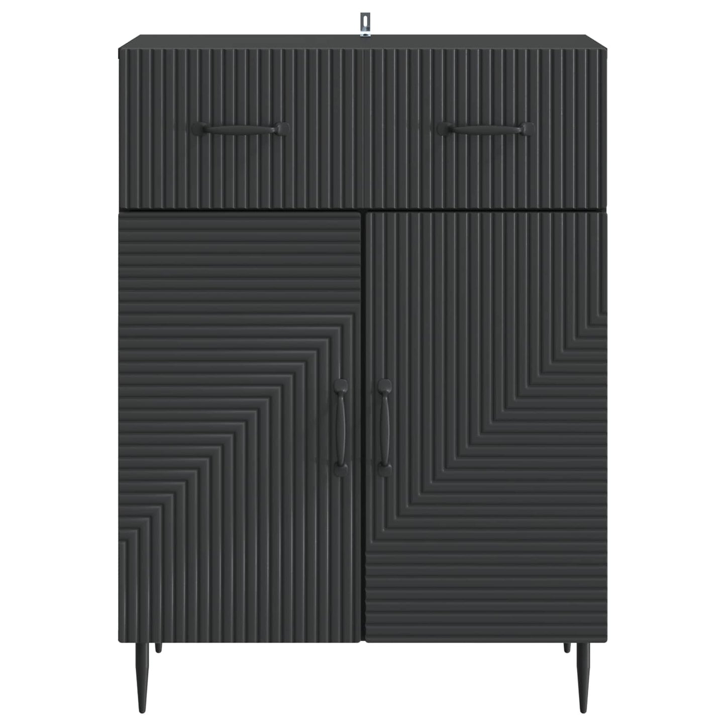 Sideboard Schwarz 66 x 34,5 x 89,5 cm Holzwerkstoff