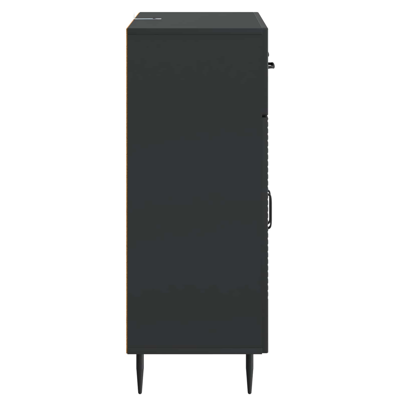 Sideboard Schwarz 66 x 34,5 x 89,5 cm Holzwerkstoff