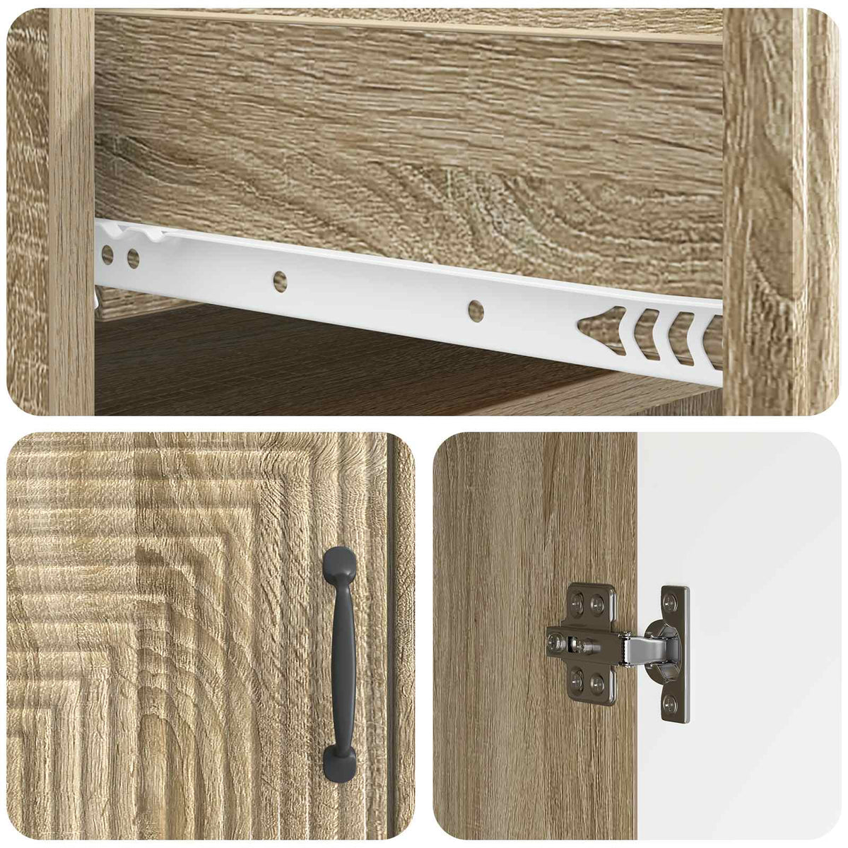 Sideboard Sonoma-Eiche 66 x 34,5 x 89,5 cm Holzwerkstoff