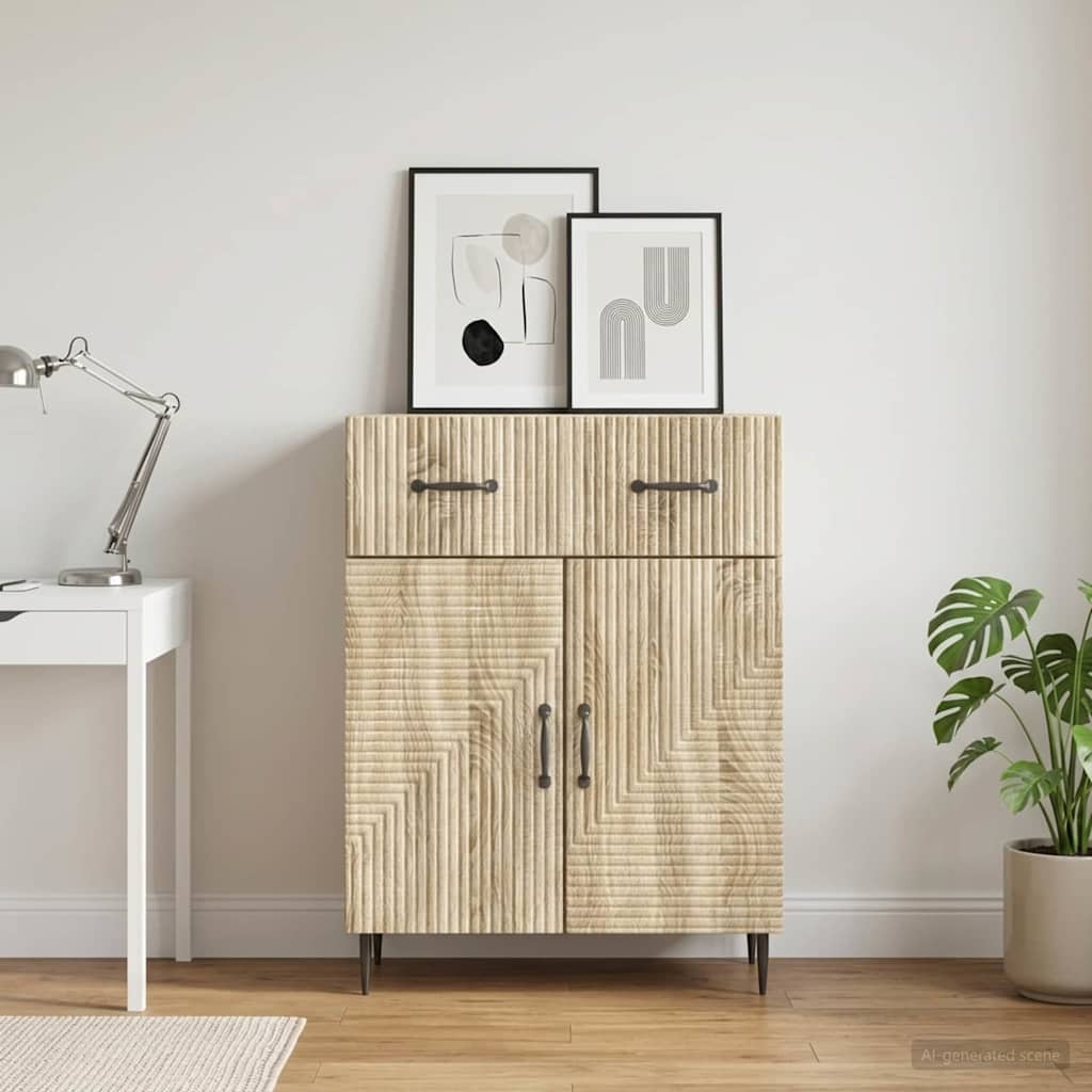 Sideboard Sonoma-Eiche 66 x 34,5 x 89,5 cm Holzwerkstoff