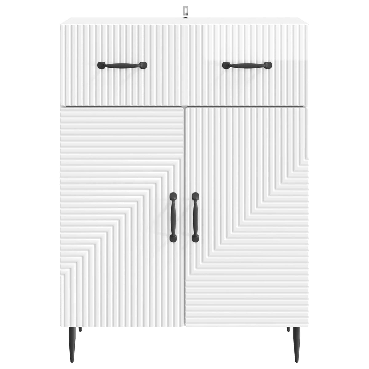 Sideboard Hochglanz Weiß 66 x 34,5 x 89,5 cm Holzwerkstoff
