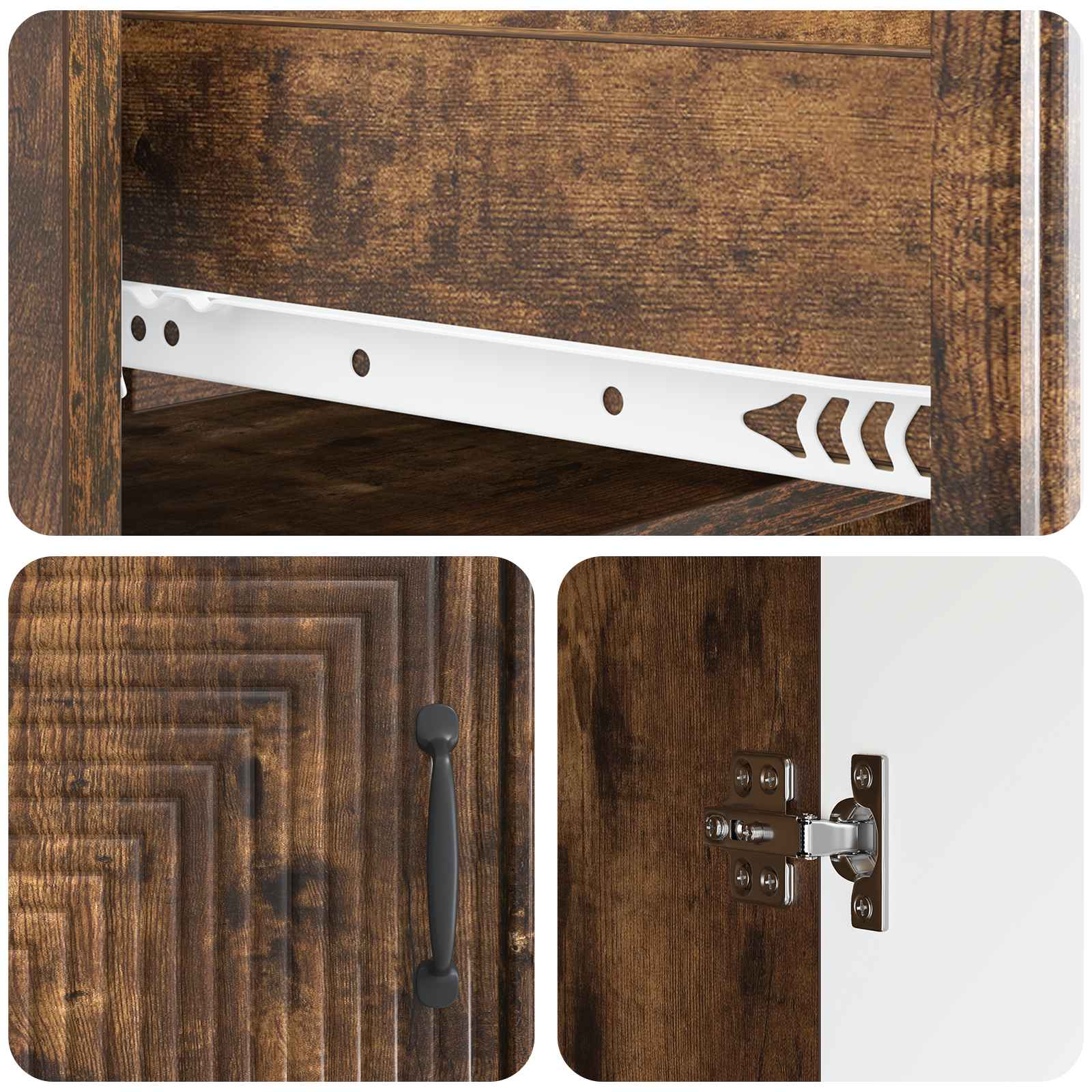 Sideboard Räuchereiche 66 x 34,5 x 89,5 cm Holzwerkstoff