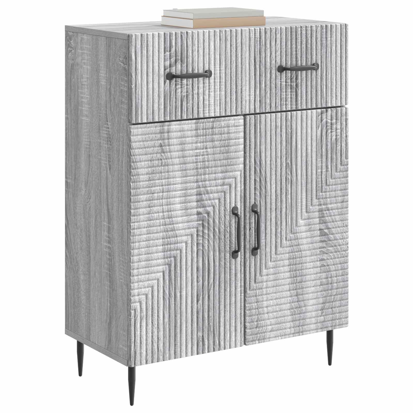 Sideboard Sonoma-Grau 66 x 34,5 x 89,5 cm Holzwerkstoff