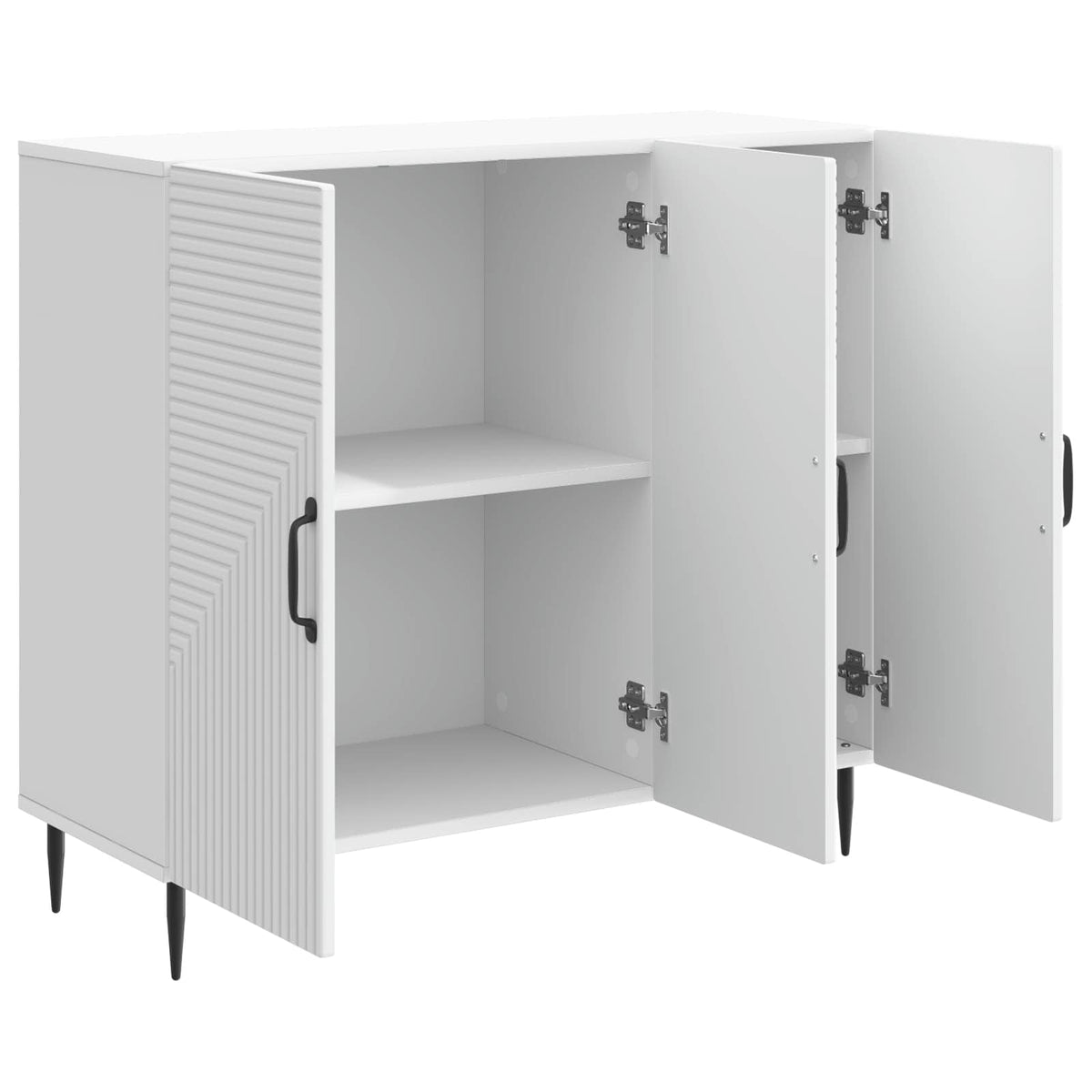 Sideboard Weiß 89 x 34,5 x 80 cm Holzwerkstoff