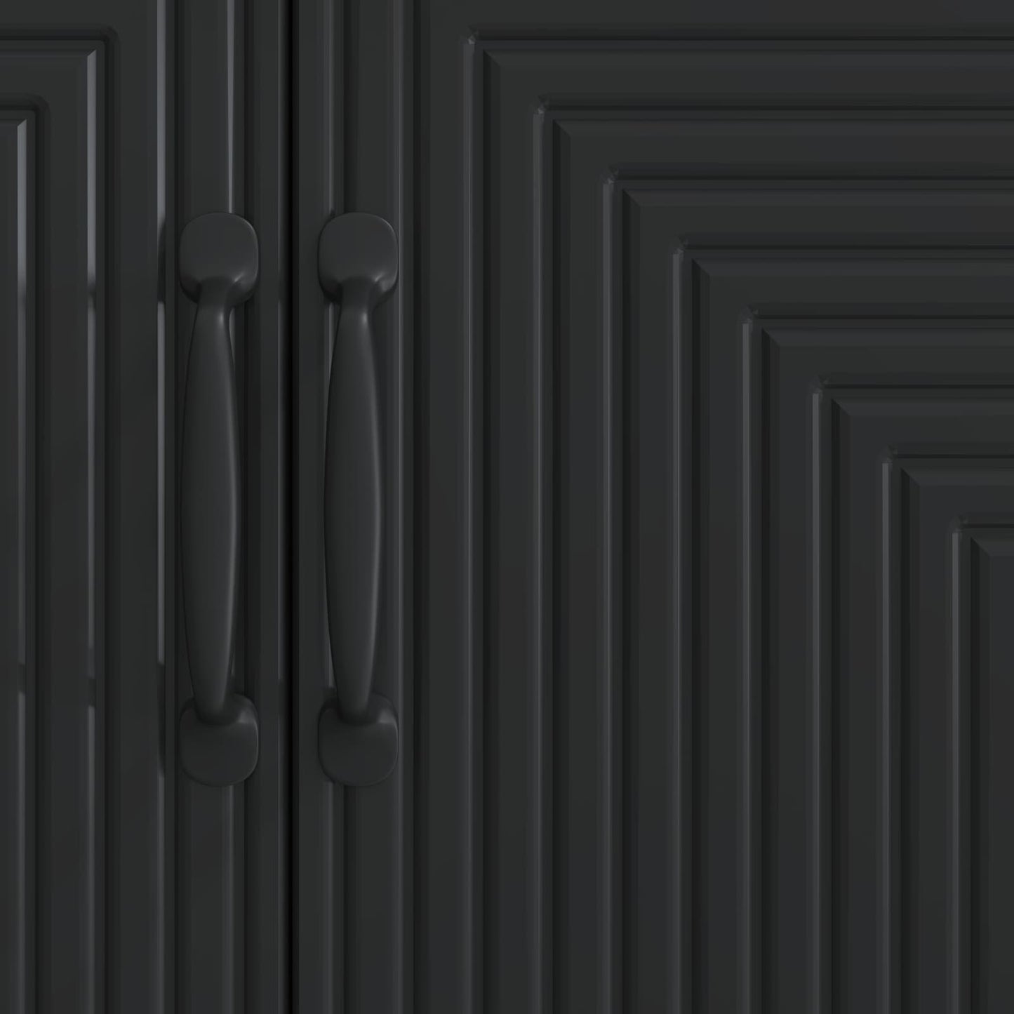 Sideboard Schwarz 89 x 34,5 x 80 cm Holzwerkstoff