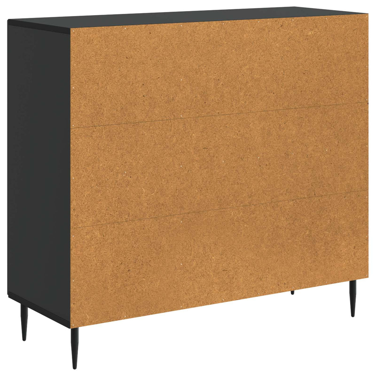 Sideboard Schwarz 89 x 34,5 x 80 cm Holzwerkstoff