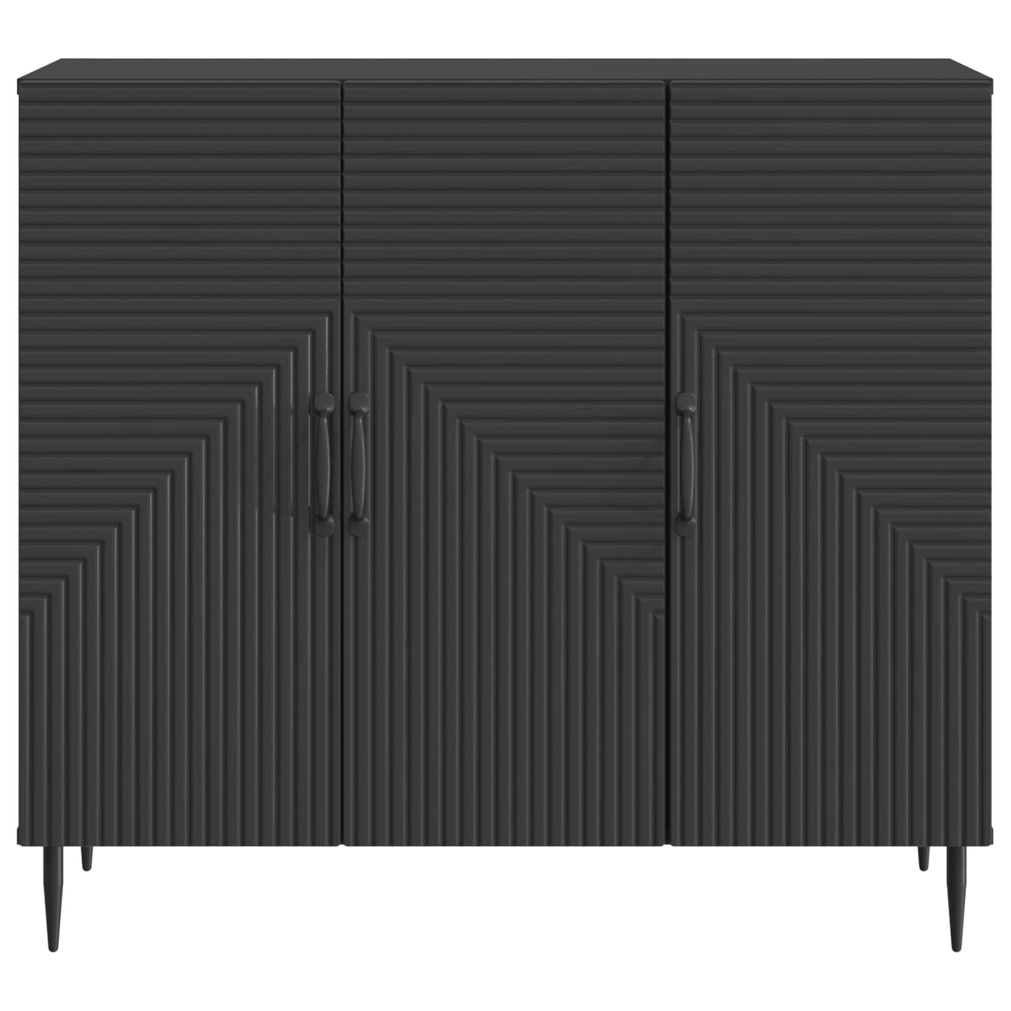 Sideboard Schwarz 89 x 34,5 x 80 cm Holzwerkstoff