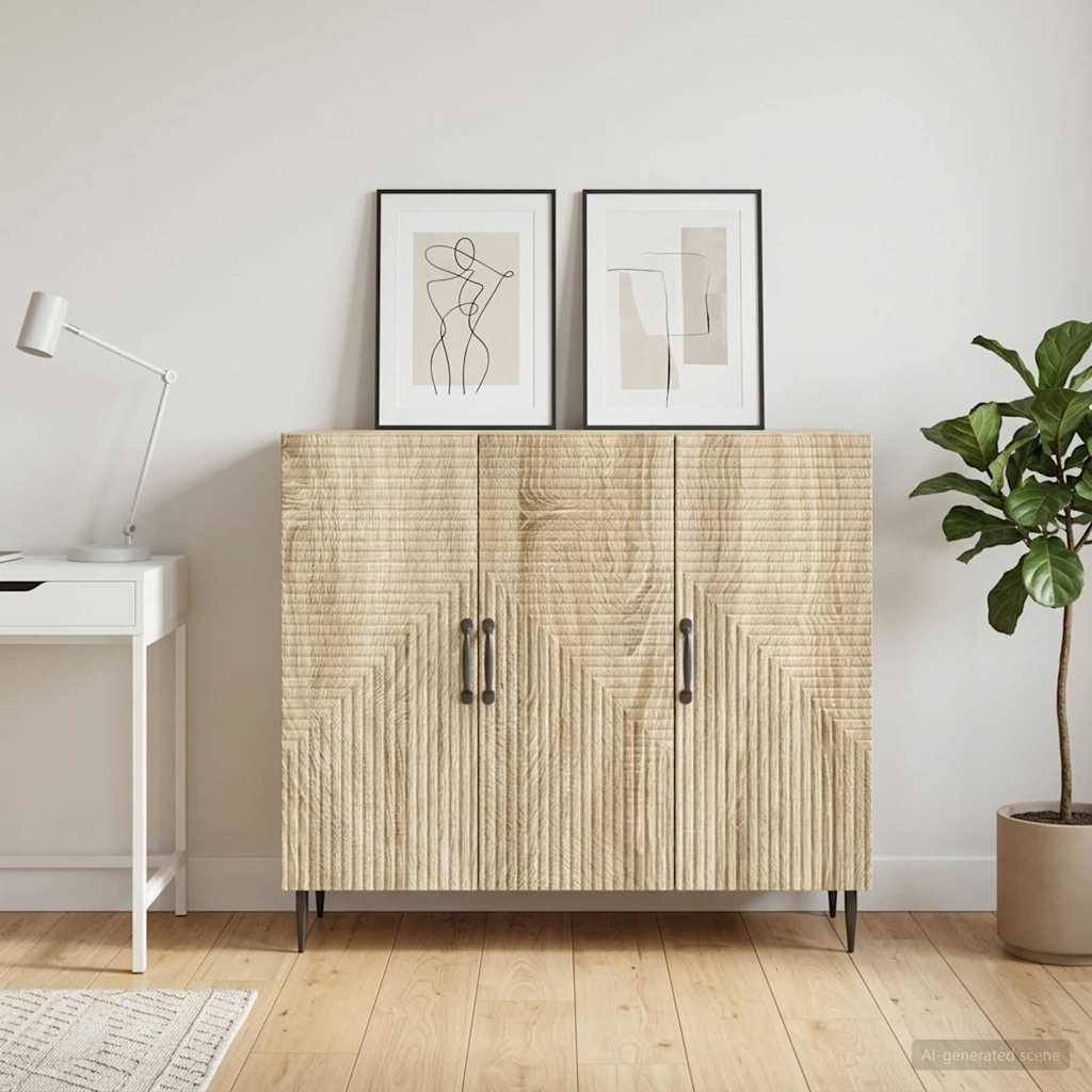 Sideboard Sonoma-Eiche 89 x 34,5 x 80 cm Holzwerkstoff