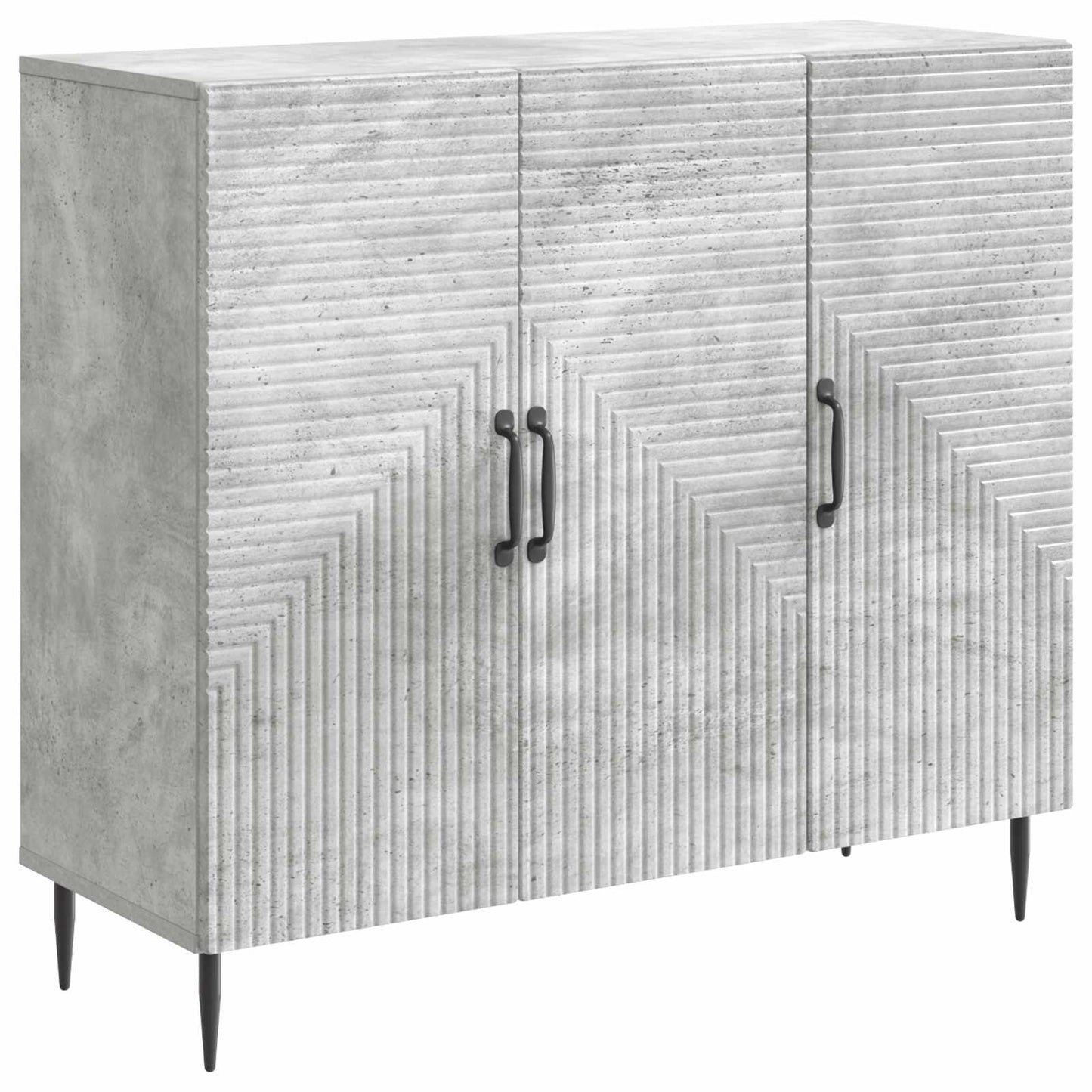 Sideboard Betongrau 89 x 34,5 x 80 cm Holzwerkstoff