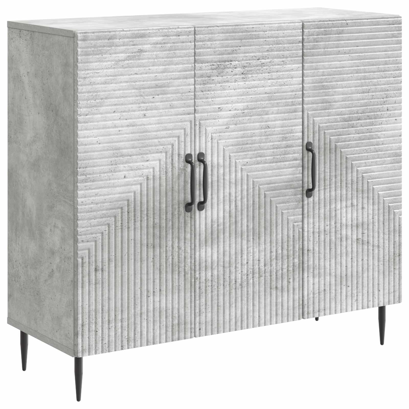 Sideboard Betongrau 89 x 34,5 x 80 cm Holzwerkstoff