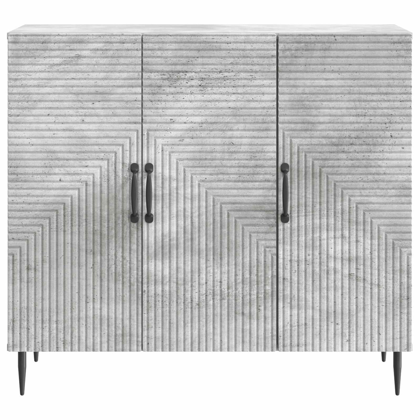 Sideboard Betongrau 89 x 34,5 x 80 cm Holzwerkstoff