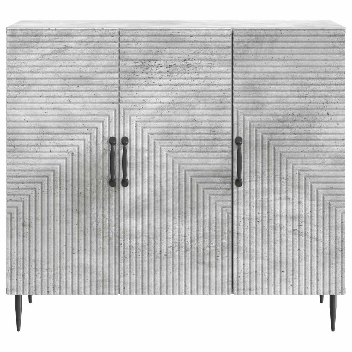 Sideboard Betongrau 89 x 34,5 x 80 cm Holzwerkstoff