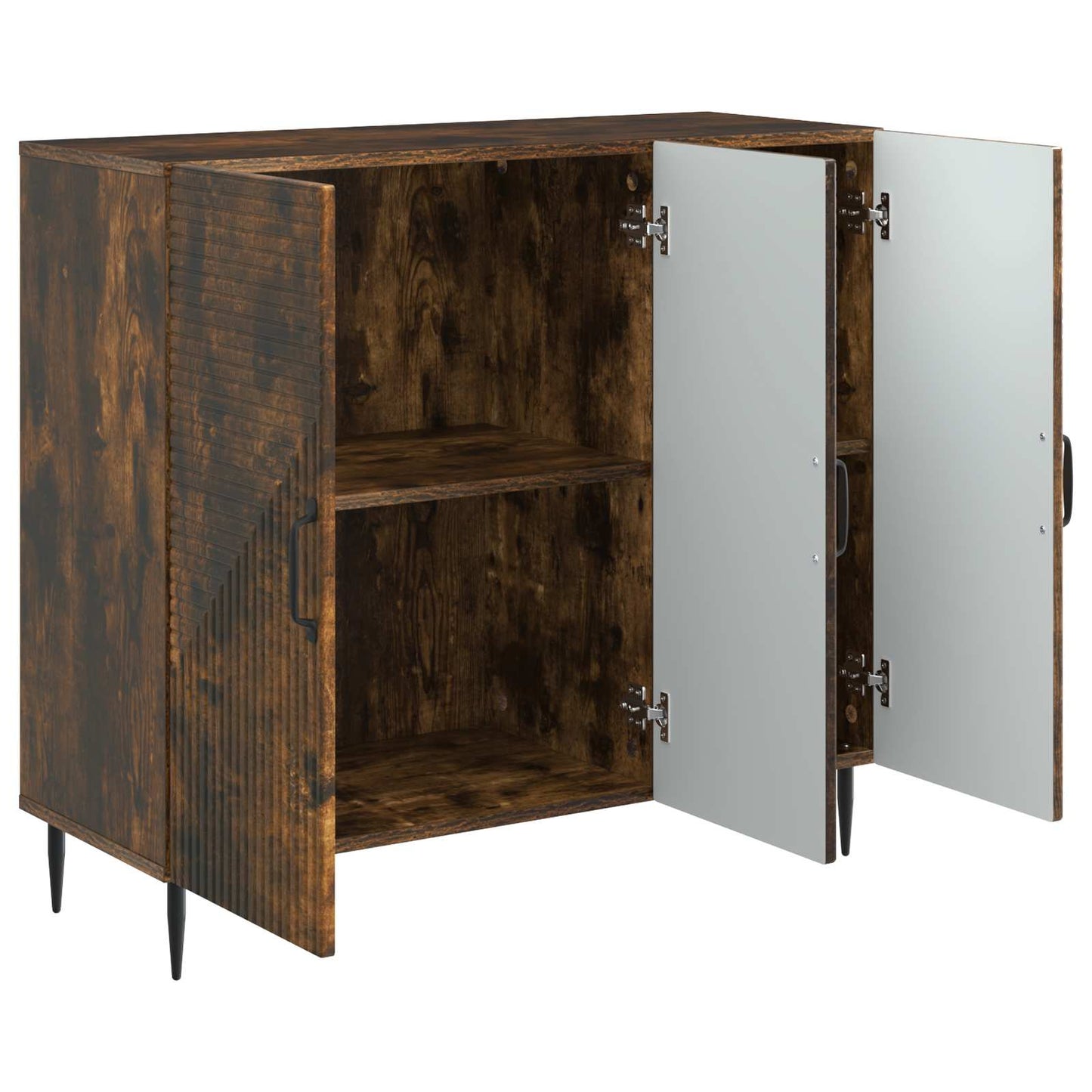 Sideboard Geräucherte Eiche 89 x 34,5 x 80 cm Holzwerkstoff