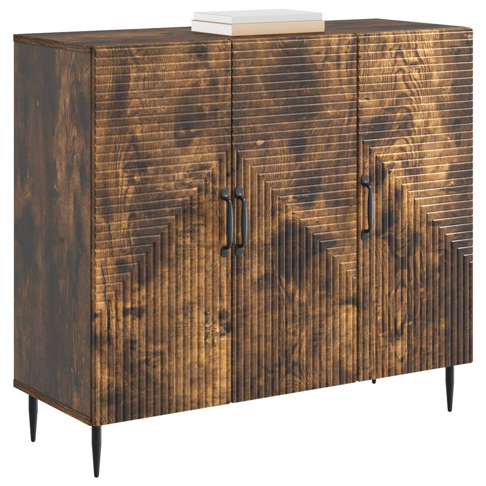 Sideboard Geräucherte Eiche 89 x 34,5 x 80 cm Holzwerkstoff