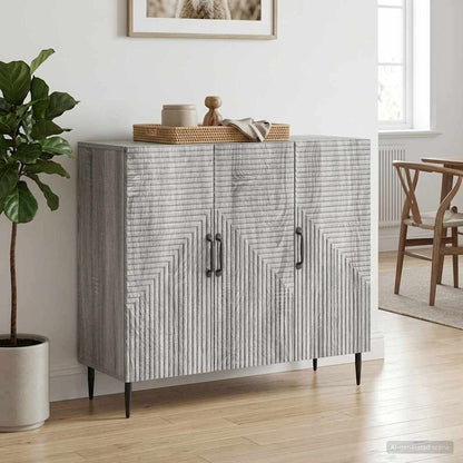 Sideboard Graues Sonoma 89 x 34,5 x 80 cm Holzwerkstoff
