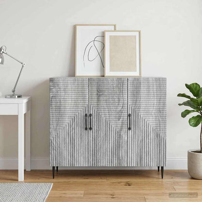 Sideboard Graues Sonoma 89 x 34,5 x 80 cm Holzwerkstoff