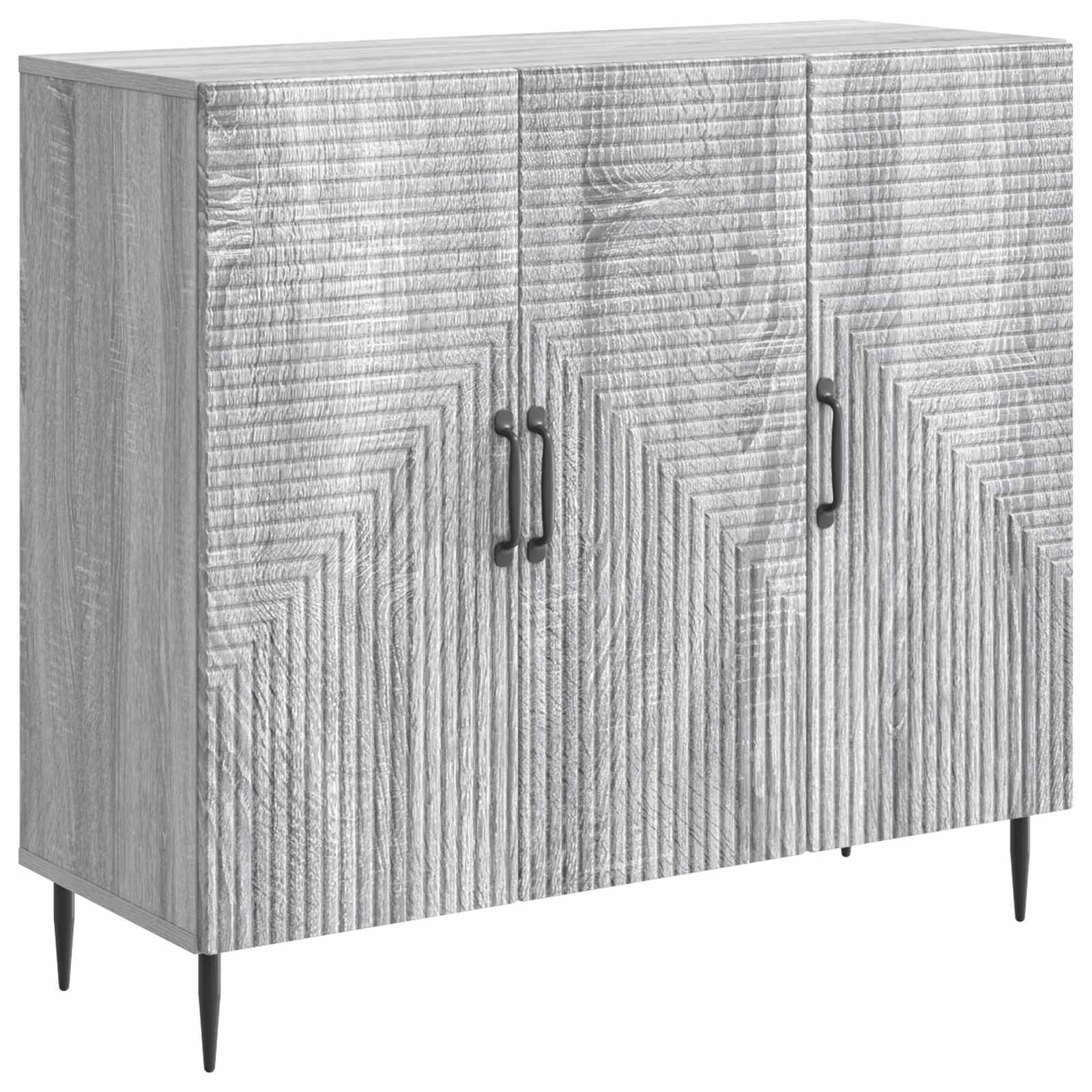 Sideboard Graues Sonoma 89 x 34,5 x 80 cm Holzwerkstoff