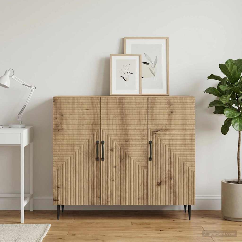 Sideboard Artisan-Eiche 89 x 34,5 x 80 cm Holzwerkstoff