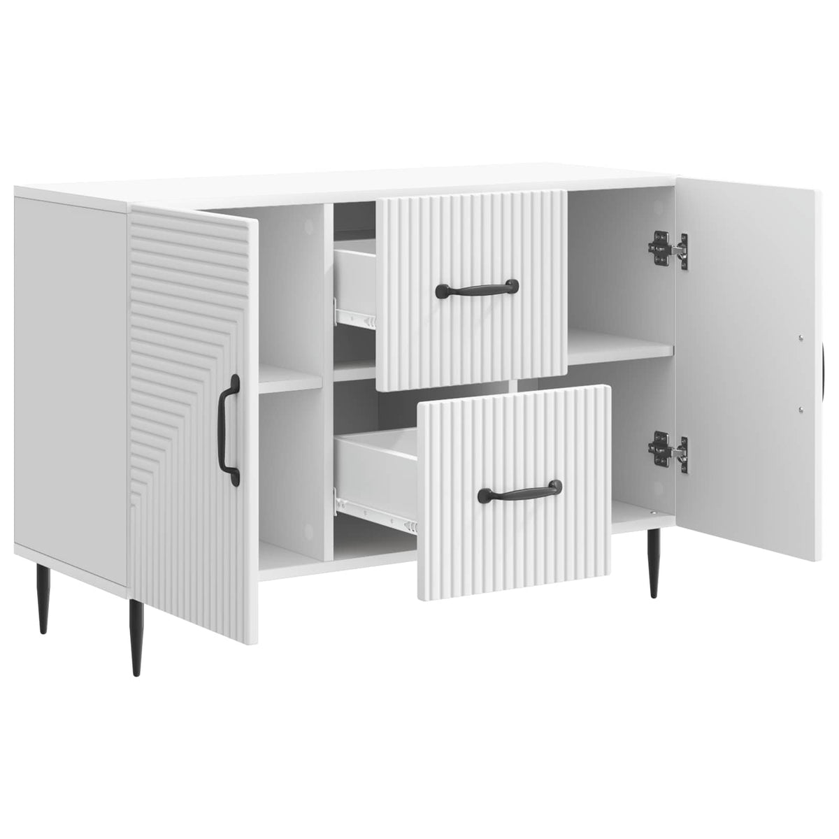 Sideboard Weiß 89 x 34,5 x 60 cm Holzwerkstoff