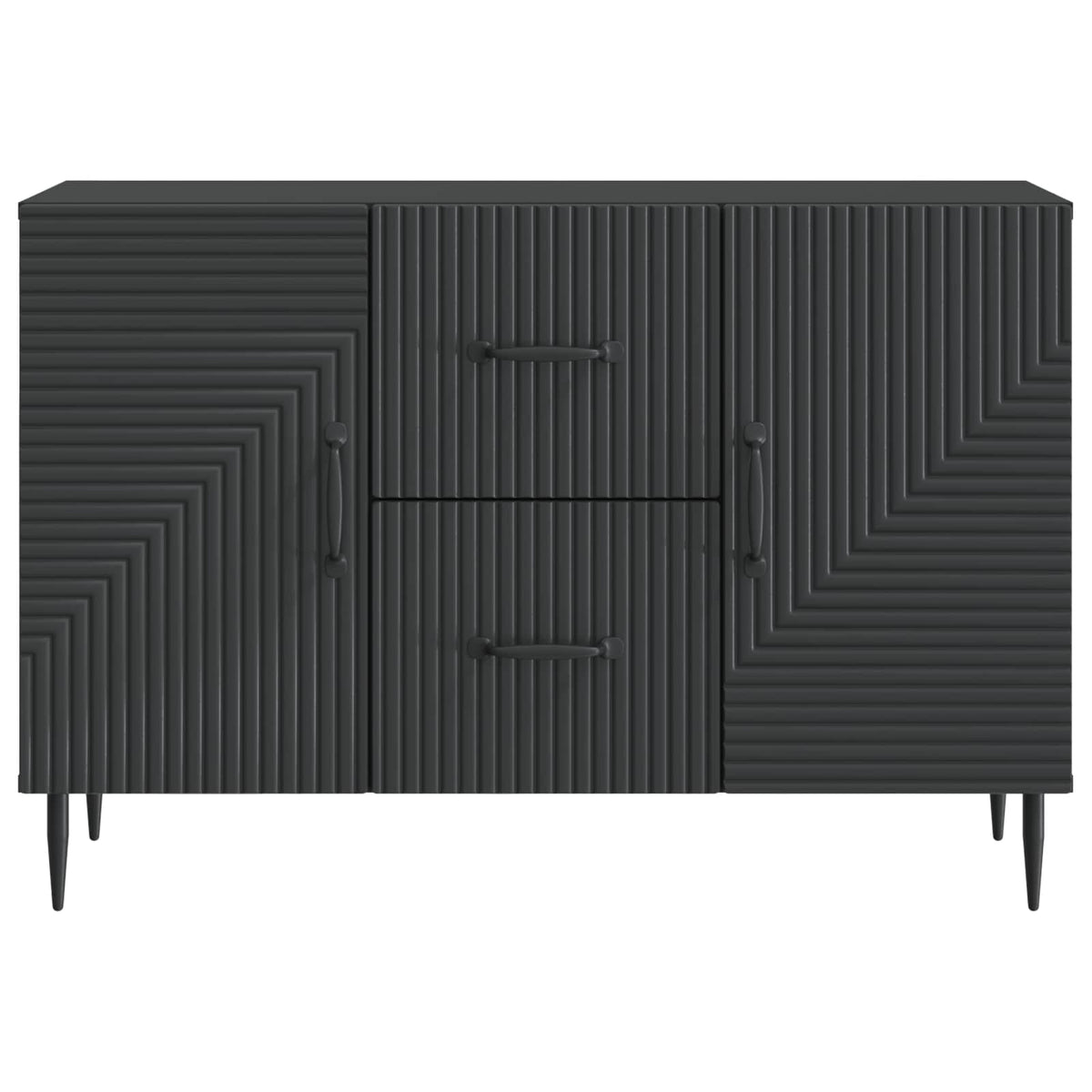 Sideboard Schwarz 89 x 34,5 x 60 cm Holzwerkstoff