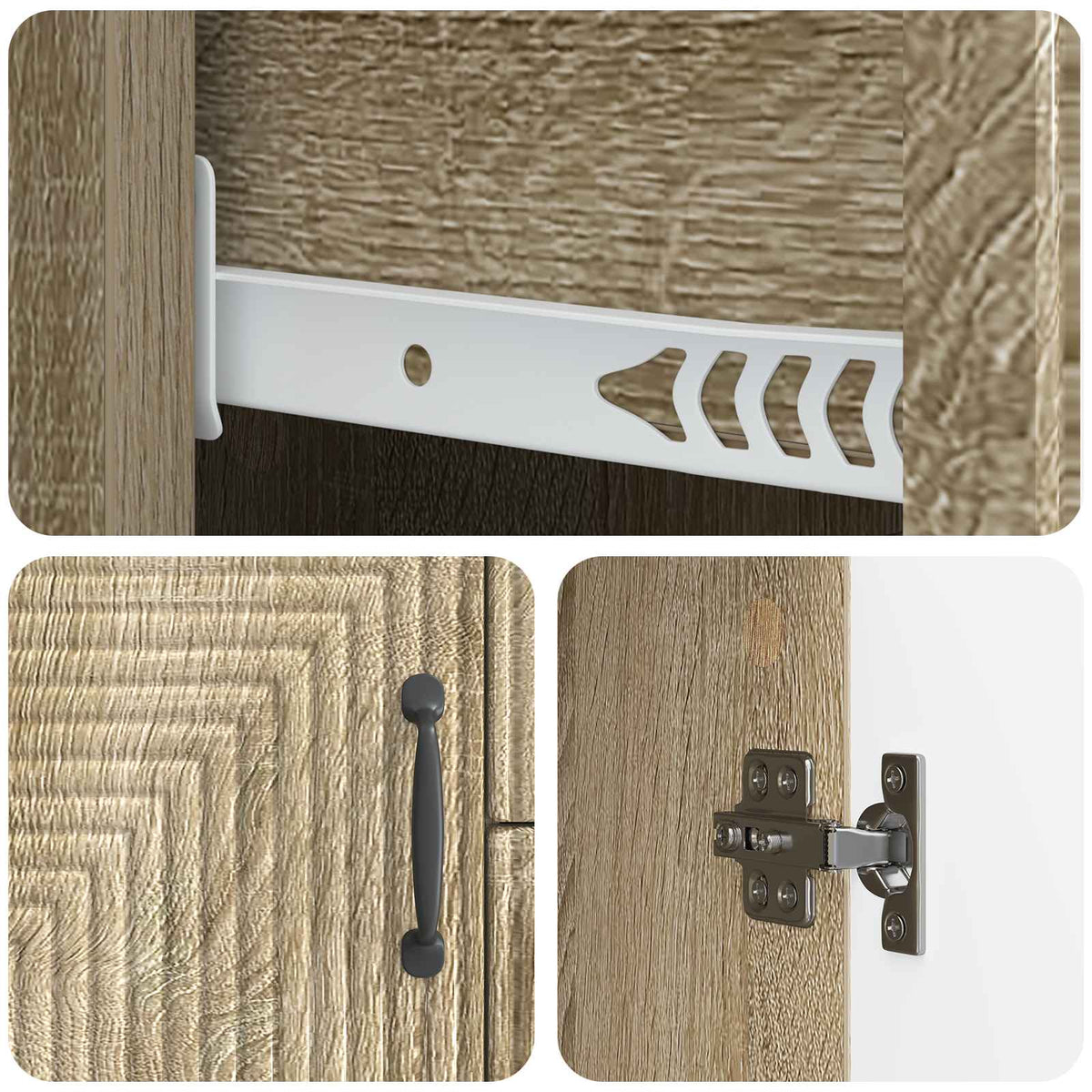 Sideboard Sonoma-Eiche 89 x 34,5 x 60 cm Holzwerkstoff