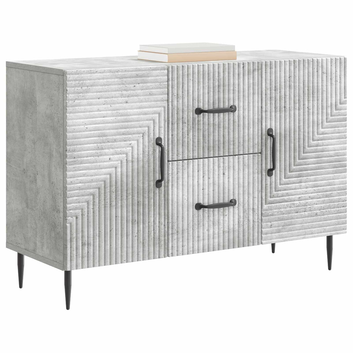 Sideboard Betongrau 89 x 34,5 x 60 cm Holzwerkstoff