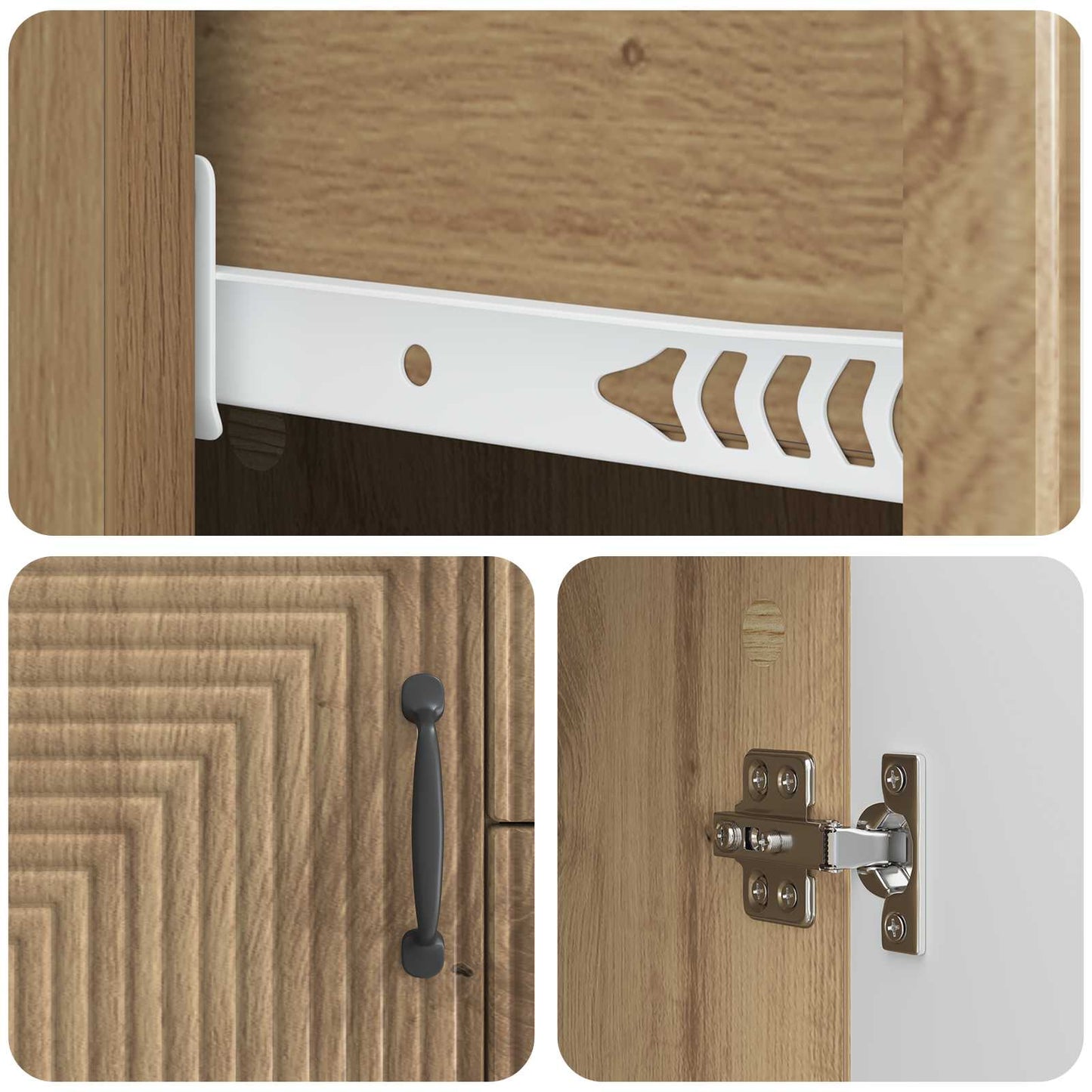 Sideboard Artisan-Eiche 89 x 34,5 x 60 cm Holzwerkstoff