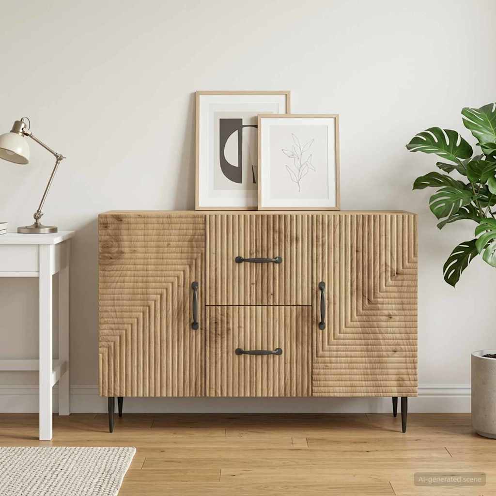 Sideboard Artisan-Eiche 89 x 34,5 x 60 cm Holzwerkstoff