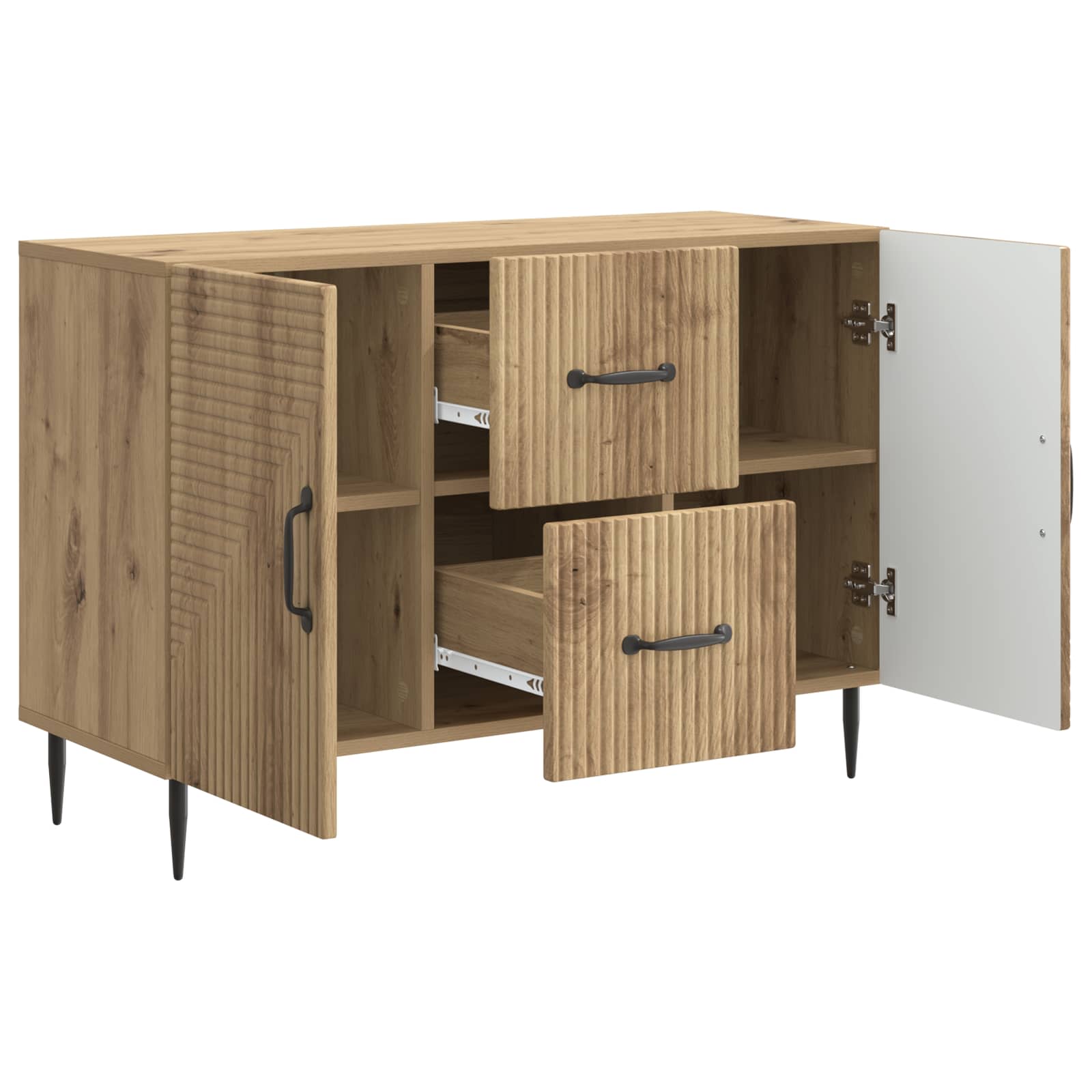 Sideboard Artisan-Eiche 89 x 34,5 x 60 cm Holzwerkstoff